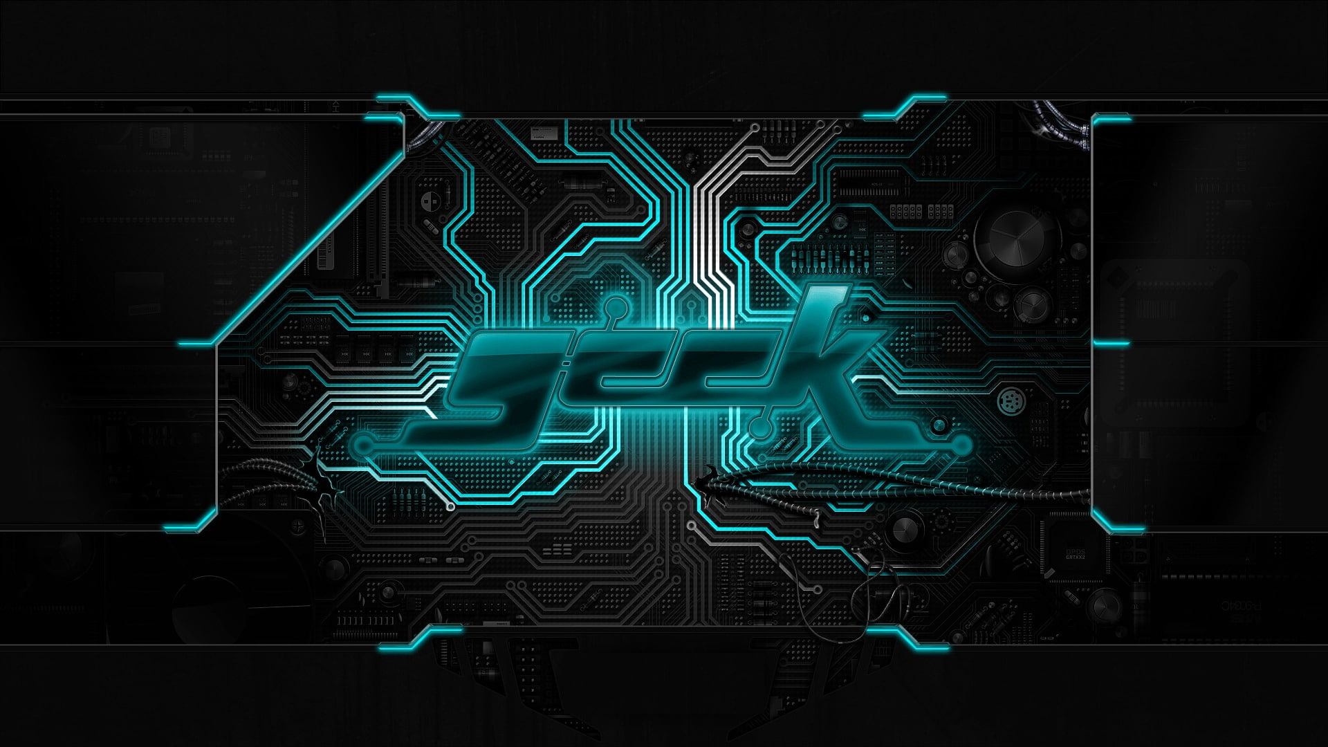 1080P, board, circuit, geek, neon, chip, HD Wallpaper