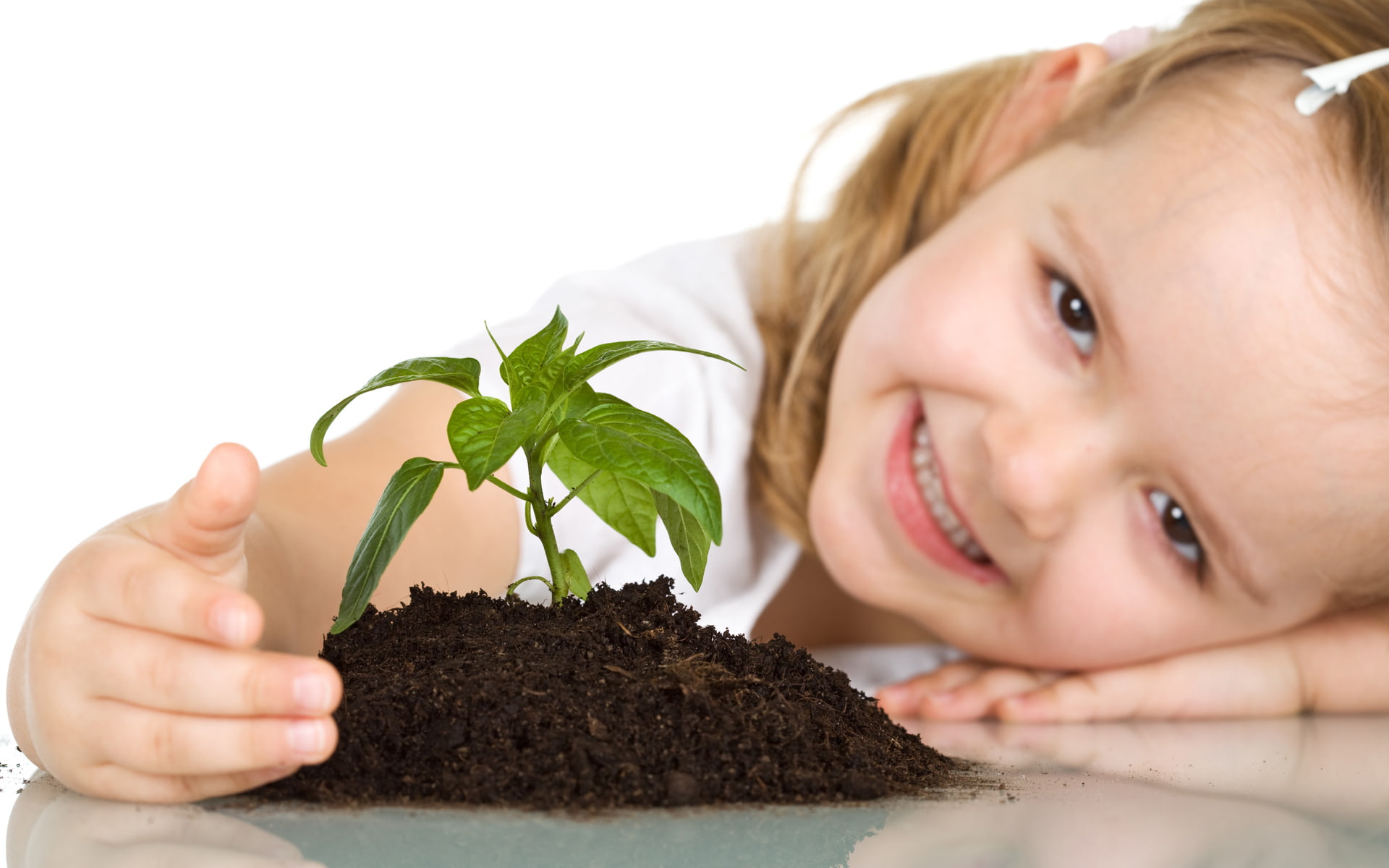baby, 1080P, plant, cute, girl, HD Wallpaper