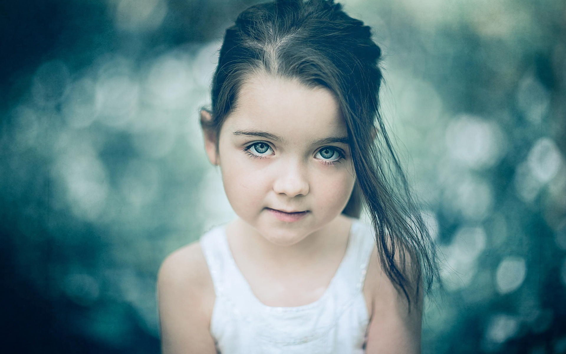 Cute, Portrait, Bokeh, 1080P, Little, Girl, Look, HD Wallpaper