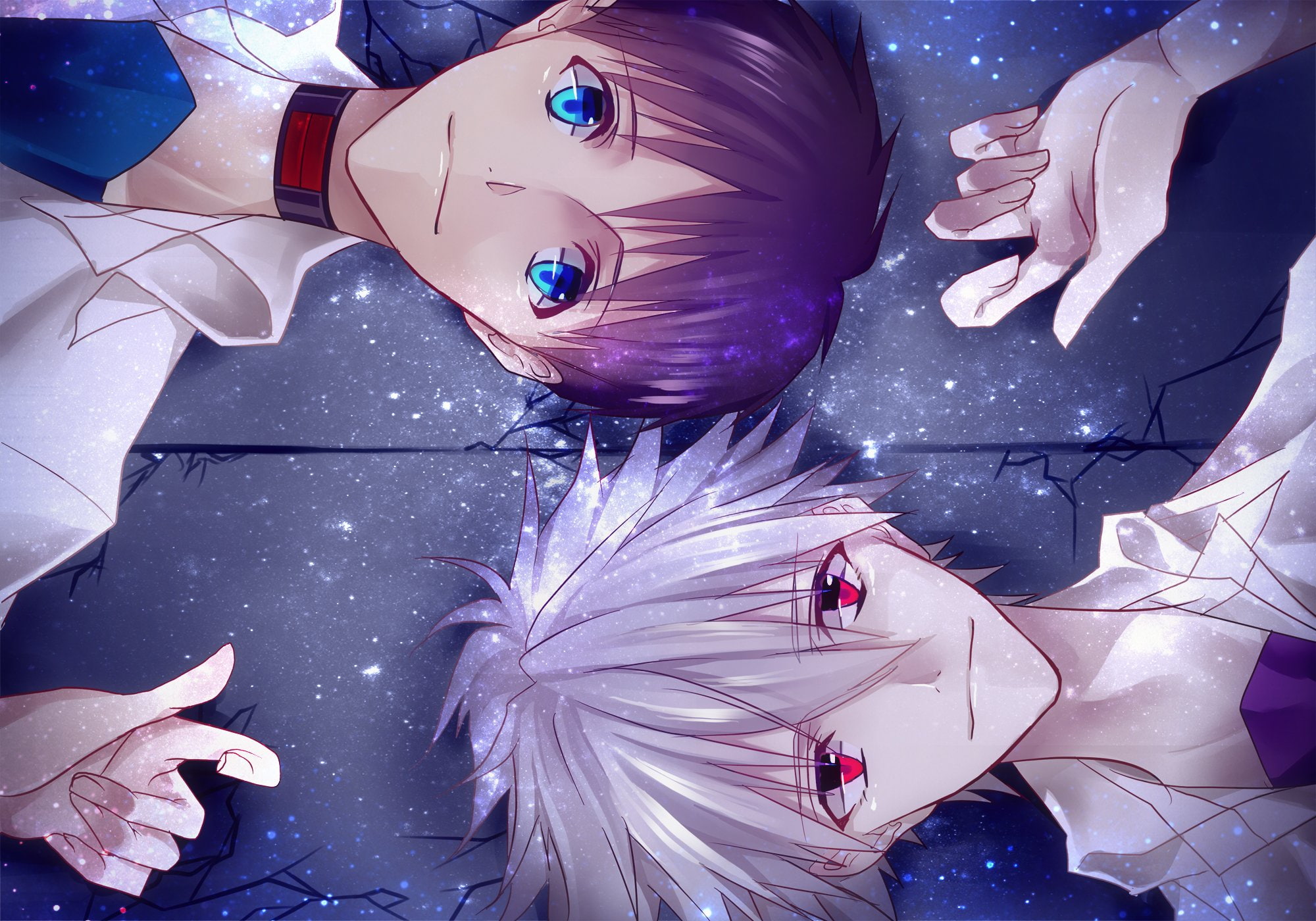 sideways, kaworu, neon, laying, genesis, 1080P, ikari, evangelion, nagisa, back, shinji, HD Wallpaper