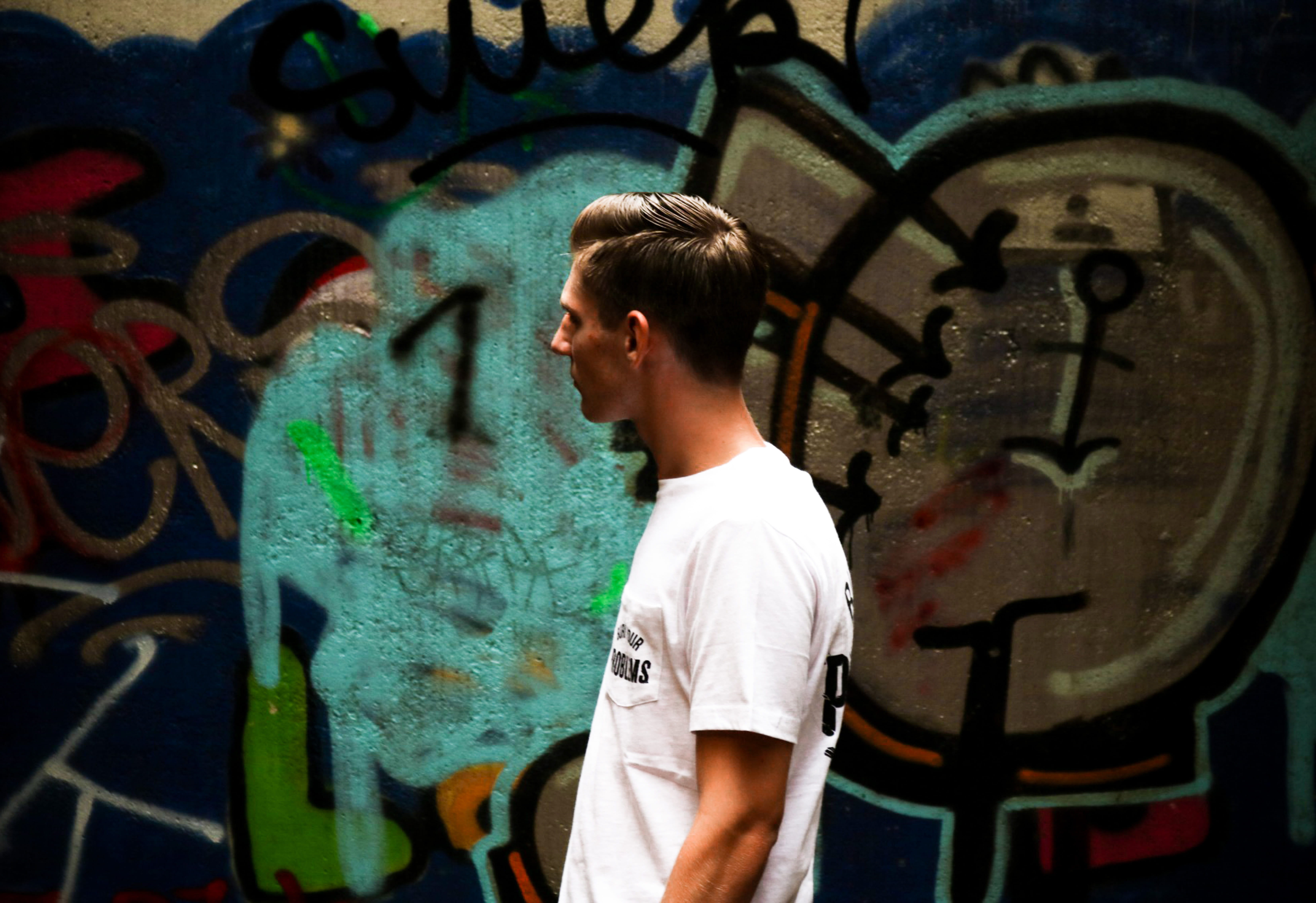 art and craft, teenage boys, lifestyles, leisure activity, person, child, adolescence, street art, real people, hair, side, spray paint, boys, painting, HD Wallpaper