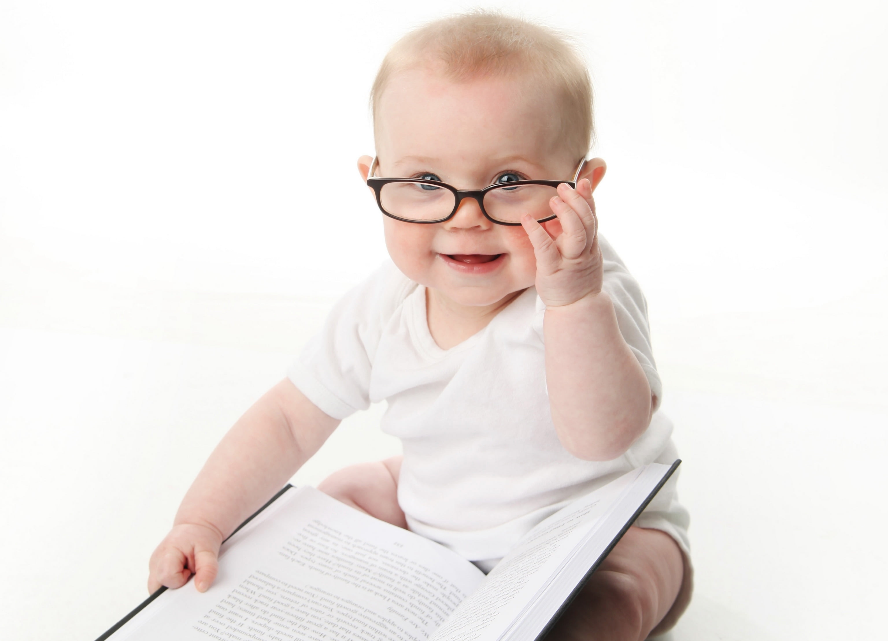 childhood, glasses, happiness, sitting, eyes, baby Girls, publication, males, shirt, front view, indoors, cute, facial Expression, 2K, baby, s, eyeglasses, HD Wallpaper