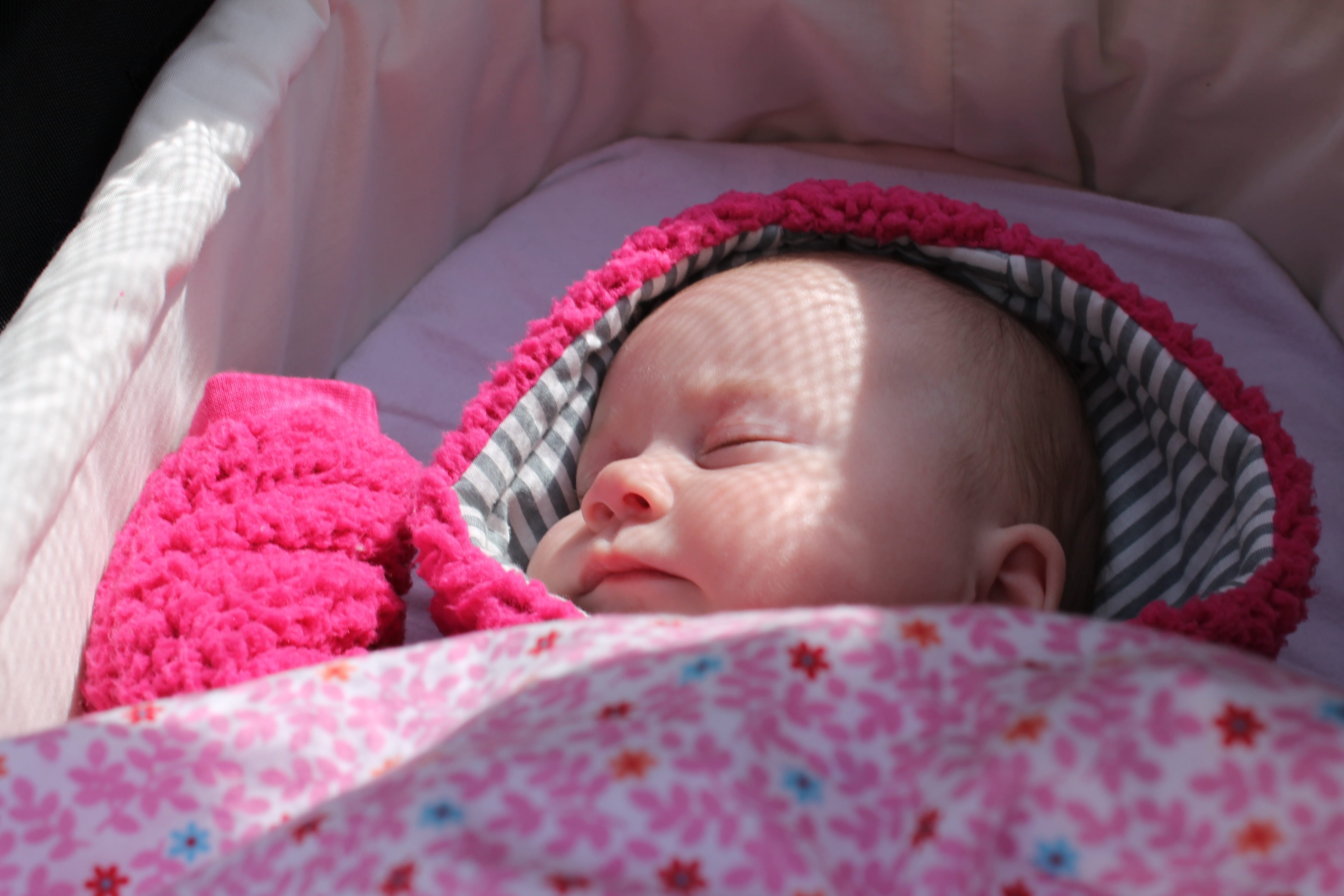 love, pink, bed, baby clothing, Girl, stroller, baby Girls, rest, newborn, beauty, relax, pink color, people, caucasian Ethnicity, relaxation, girl, lying Down, HD Wallpaper