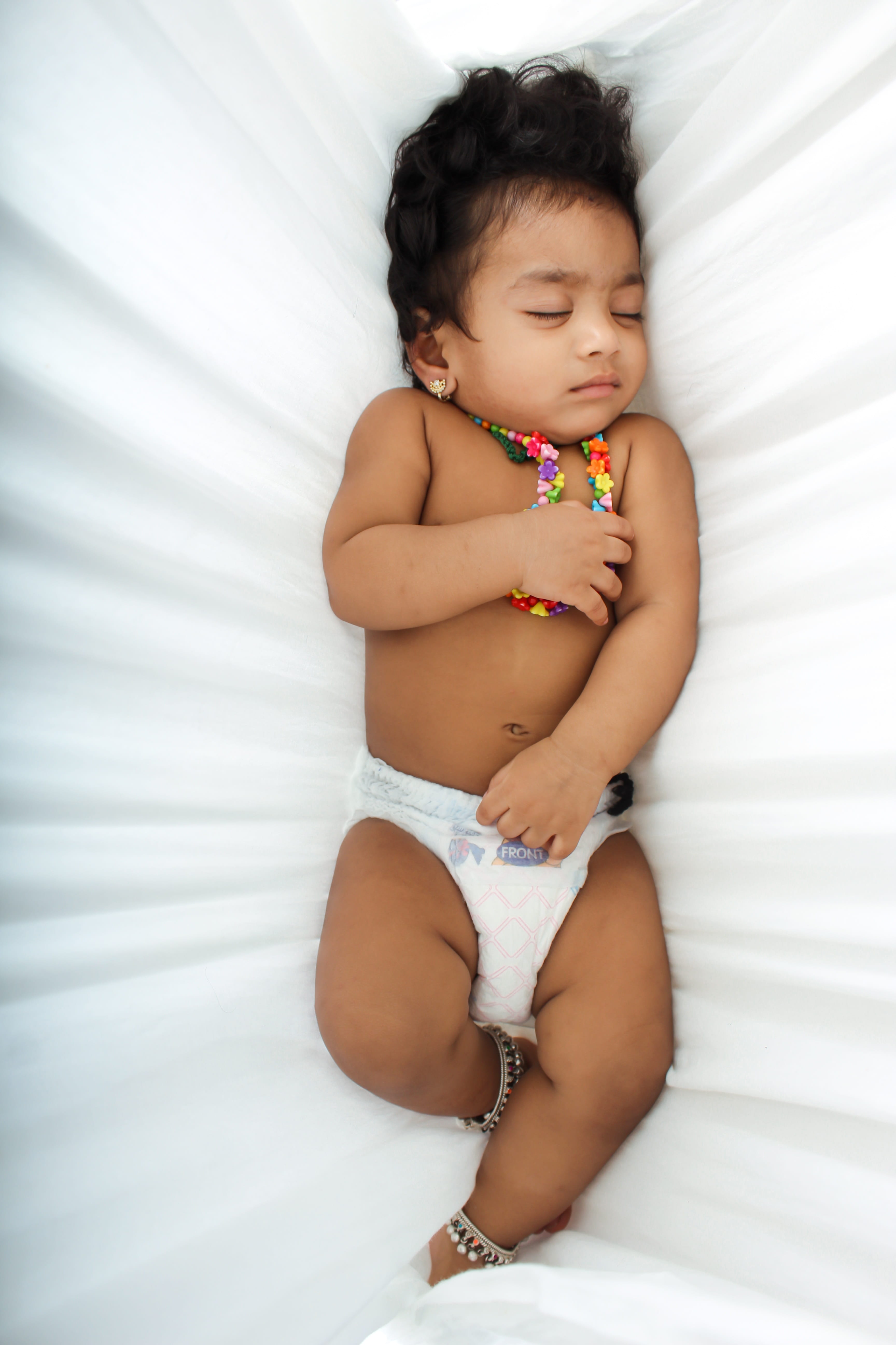 love, real people, furniture, sweet, little, indoors, baby, kid, bed, white color, babyhood, infant, young, front view, shirtless, one person, innocence, Phone HD Wallpaper