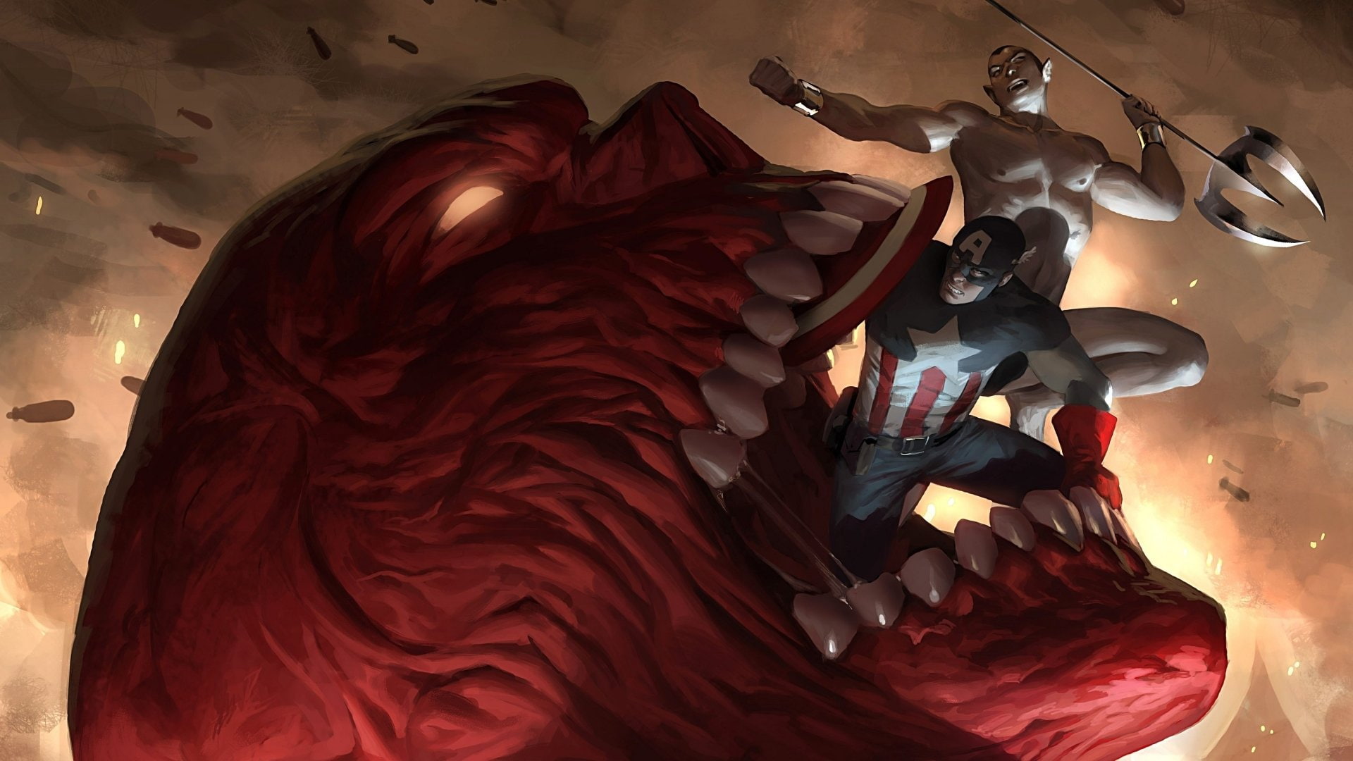 Captain America, 1080P, Red Skull (Marvel Comics), HD Wallpaper