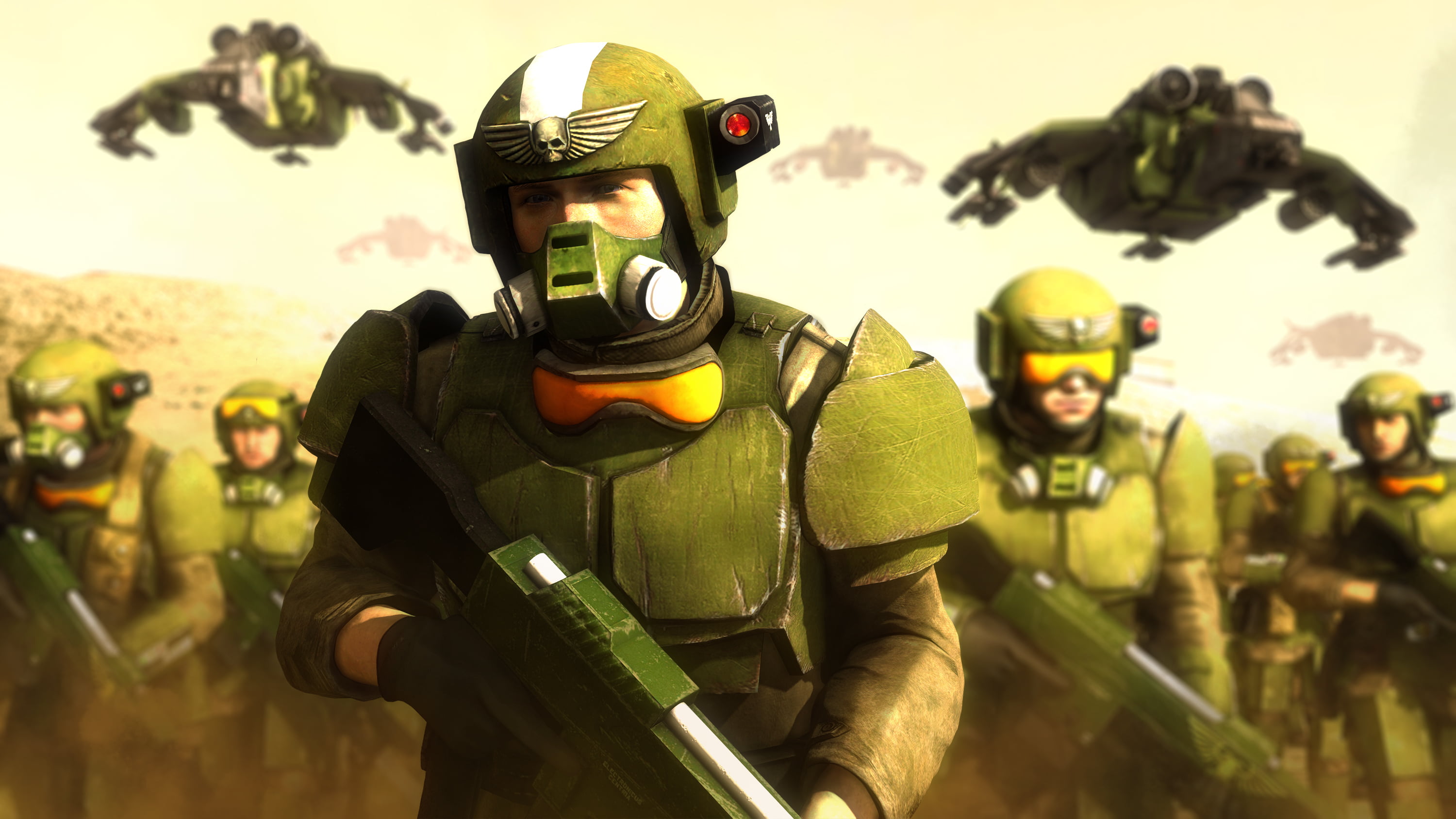 helmet, conflict, Warhammer 40K, government, plastic, toy, protective workwear, soldiers, group of people, protection, strategy, security, power, HD Wallpaper