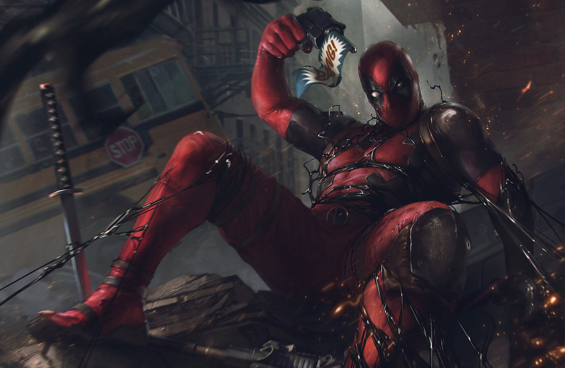 Symbiote, Comics, Deadpool, 1080P, HD Wallpaper