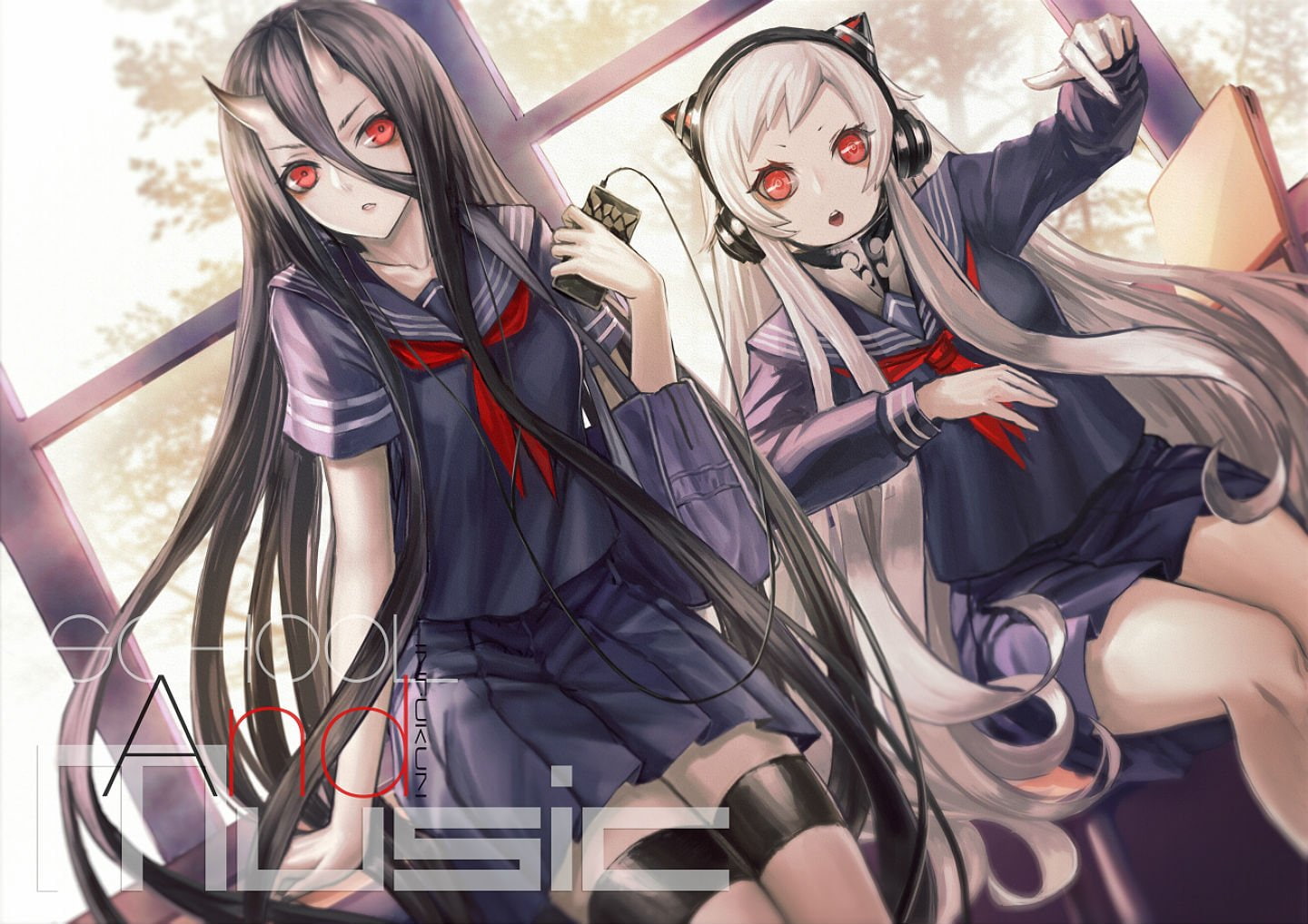 battleship symbiotic, 720P, hime, airfield, girls, HD Wallpaper