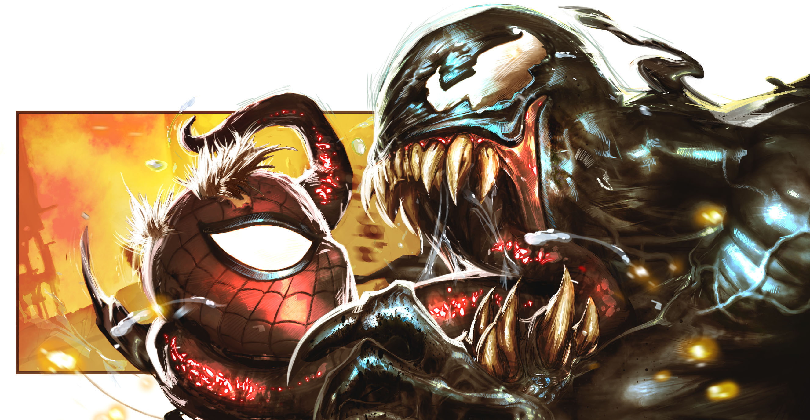  Venom, marvel, Spider-Man, symbiote, man, Marvel Comics, spider, 2K, HD Wallpaper