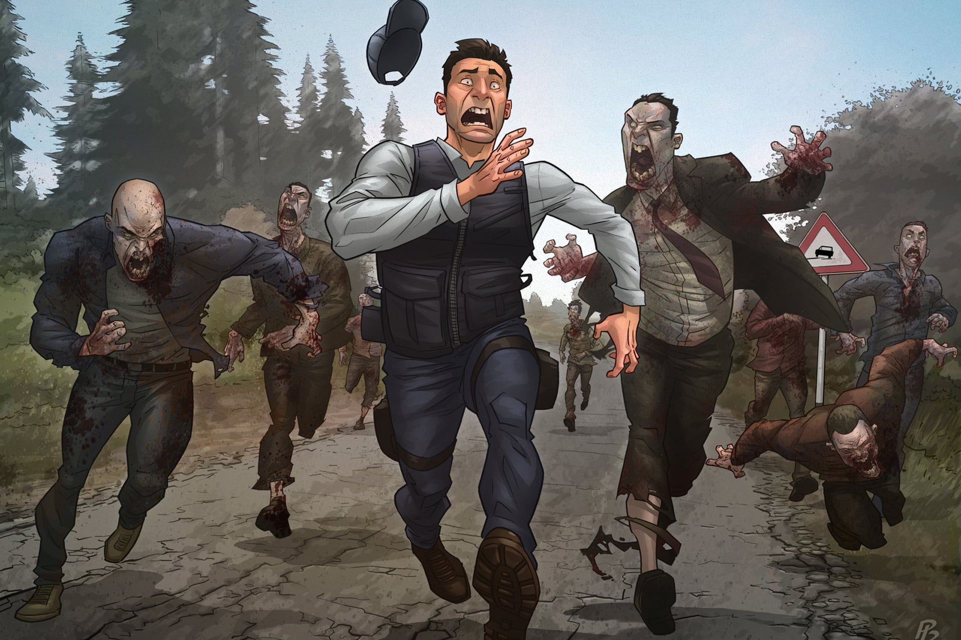 young men, emotion, young adult, patrick brown, 1080P, males, day, group Of People, men, celebration, togetherness, water, zombies, mature men, lifestyles, HD Wallpaper