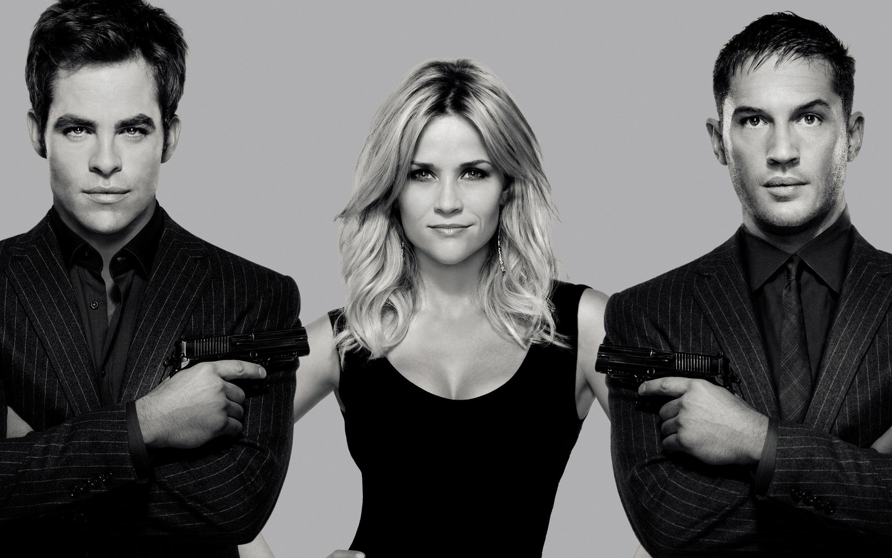 2K, Chris Pine, war, Tom Hardy, Reese Witherspoon, means, HD Wallpaper