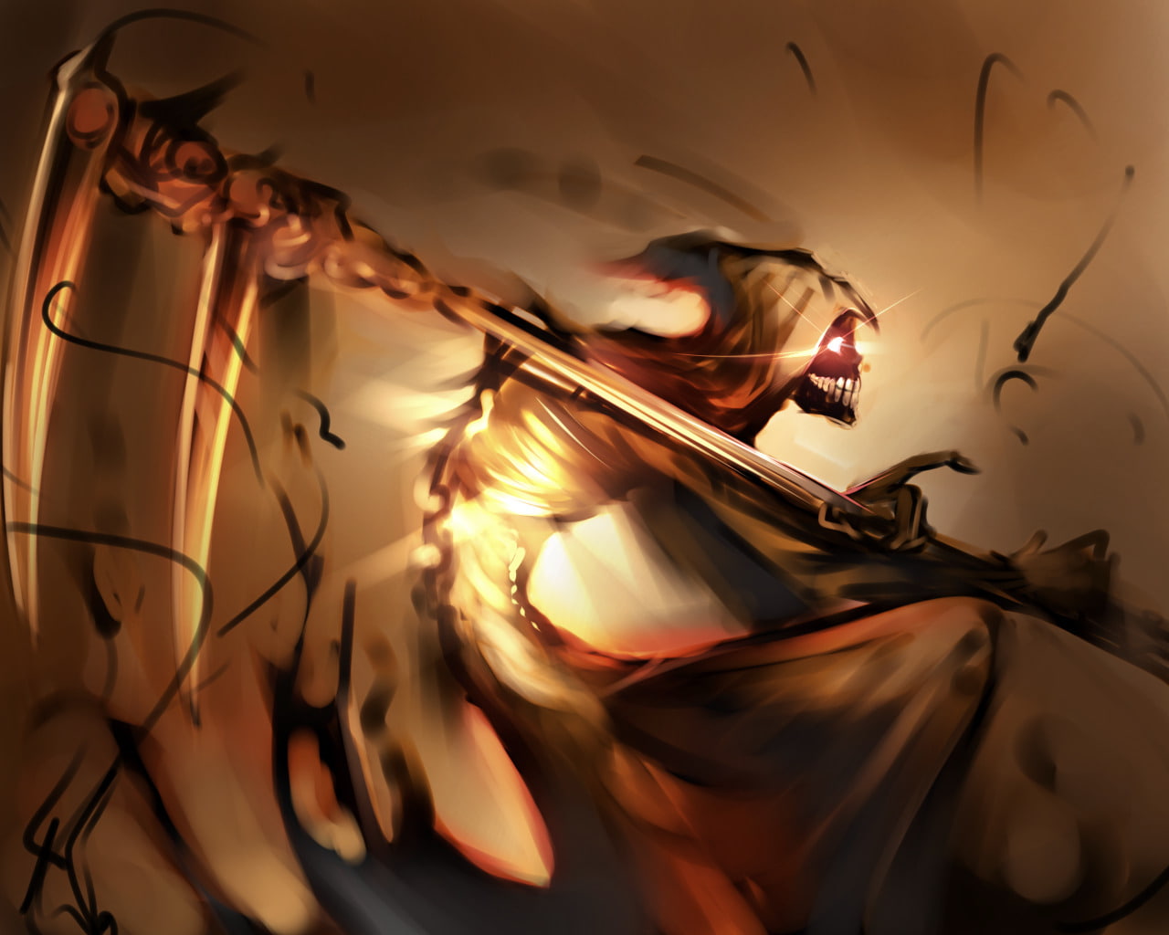 Grim Reaper, 720P, ripper, Dark, illustration, green, HD Wallpaper