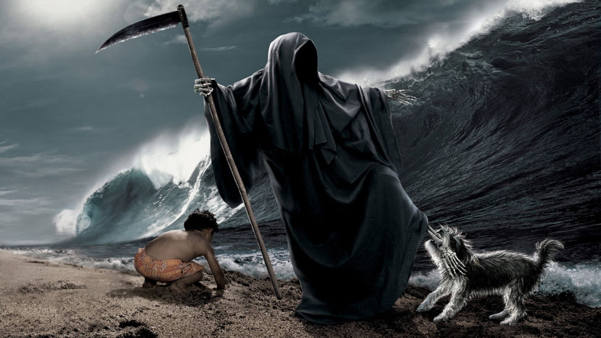 motion, people, religion, storm, 1080P, art, land, nature, leg, water, bones, child, dark, beach, clip, outdoors, men, power in nature, ripper, dog, sword, HD Wallpaper