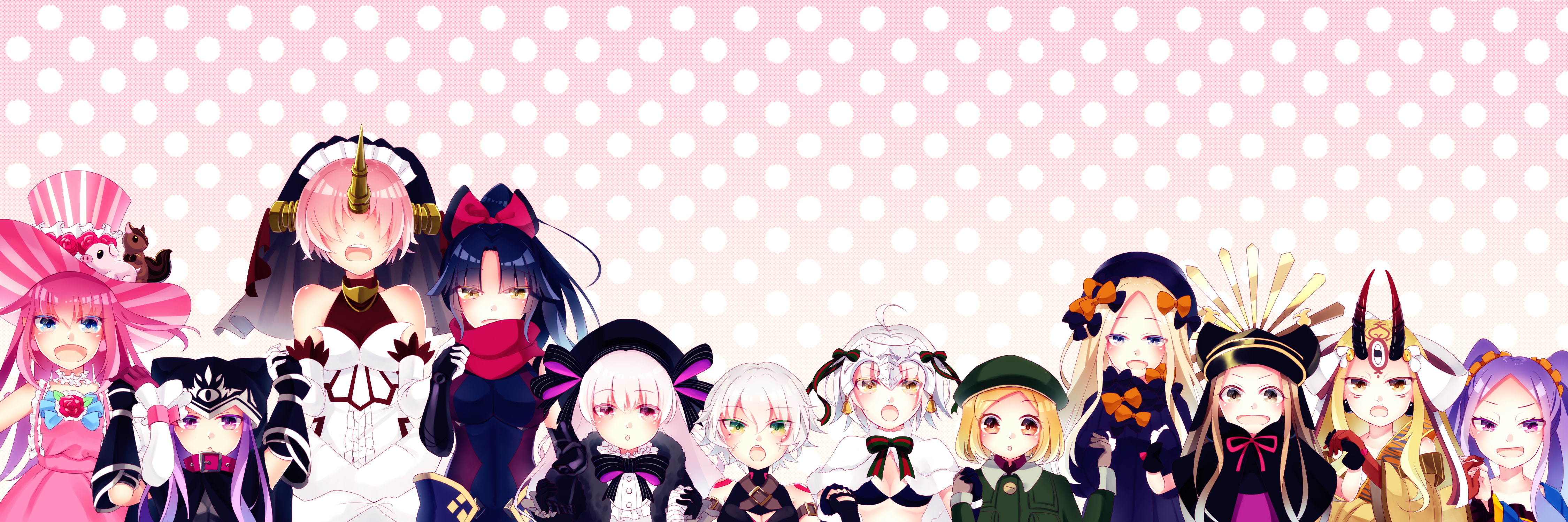 Ibaraki Dōji, Fate Series, Abigail Williams (Fate/Grand Order), 4K, Frankenstein (Fate/Apocrypha), Elizabeth Bathory (Fate/Grand Order), Katou Danzou, HD Wallpaper