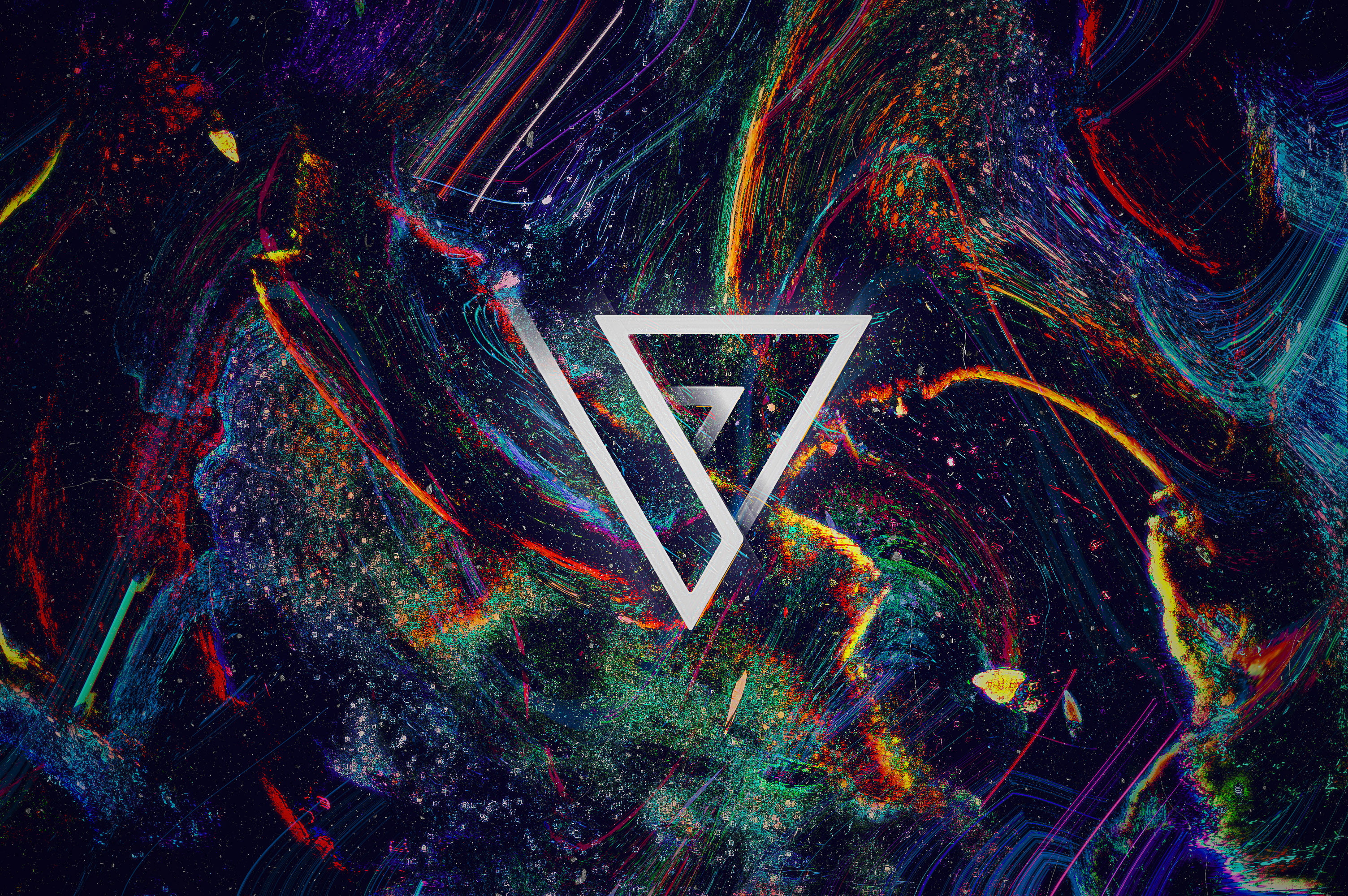 illustration, behance, abstract, hd, 2K, digital art, triangle, HD Wallpaper