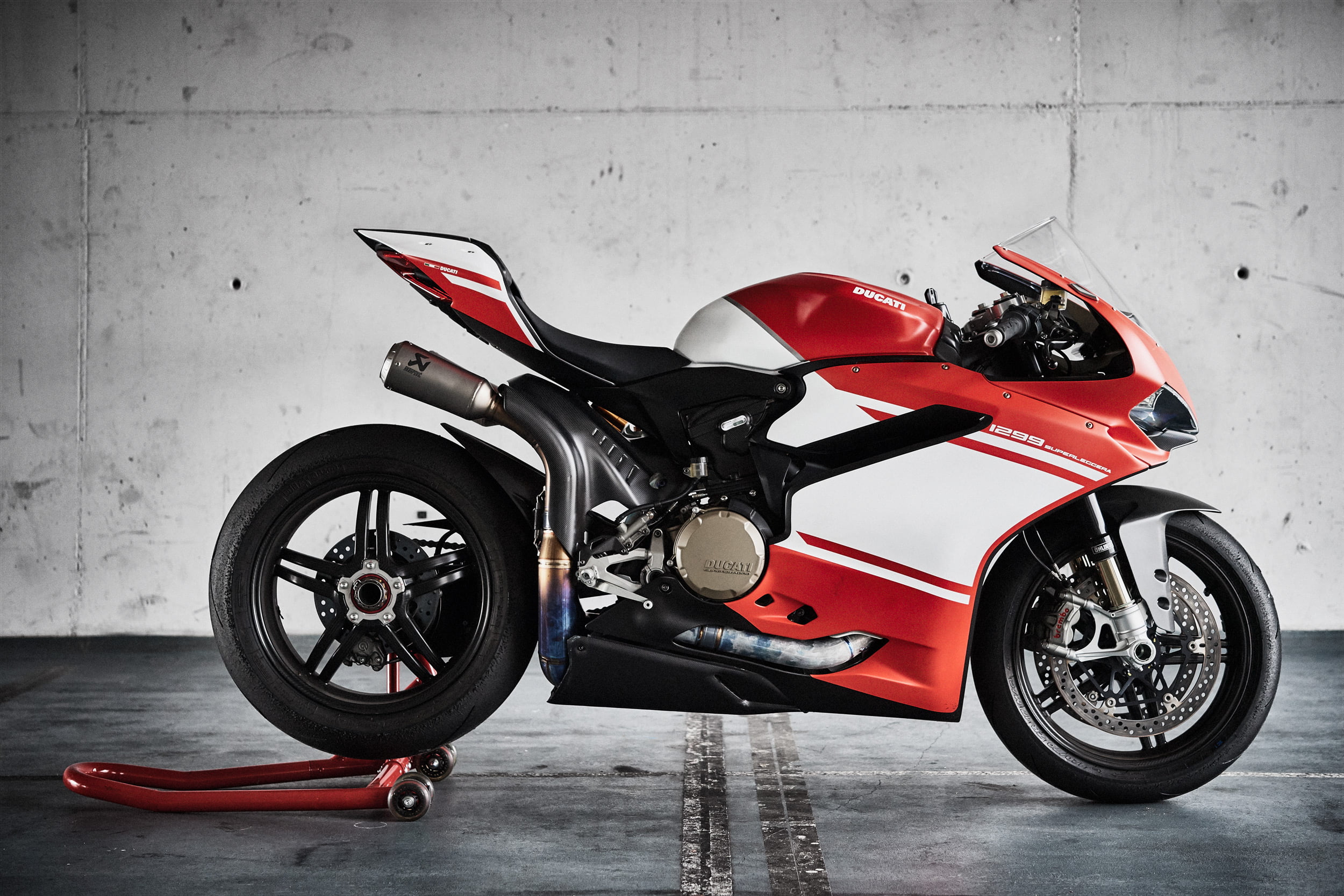 no people, artist, helmet, wheel, garage, motorcycle, protection, sports helmet, land vehicle, bikes, concrete, sports equipment, behance, security, ducati 1299, HD Wallpaper