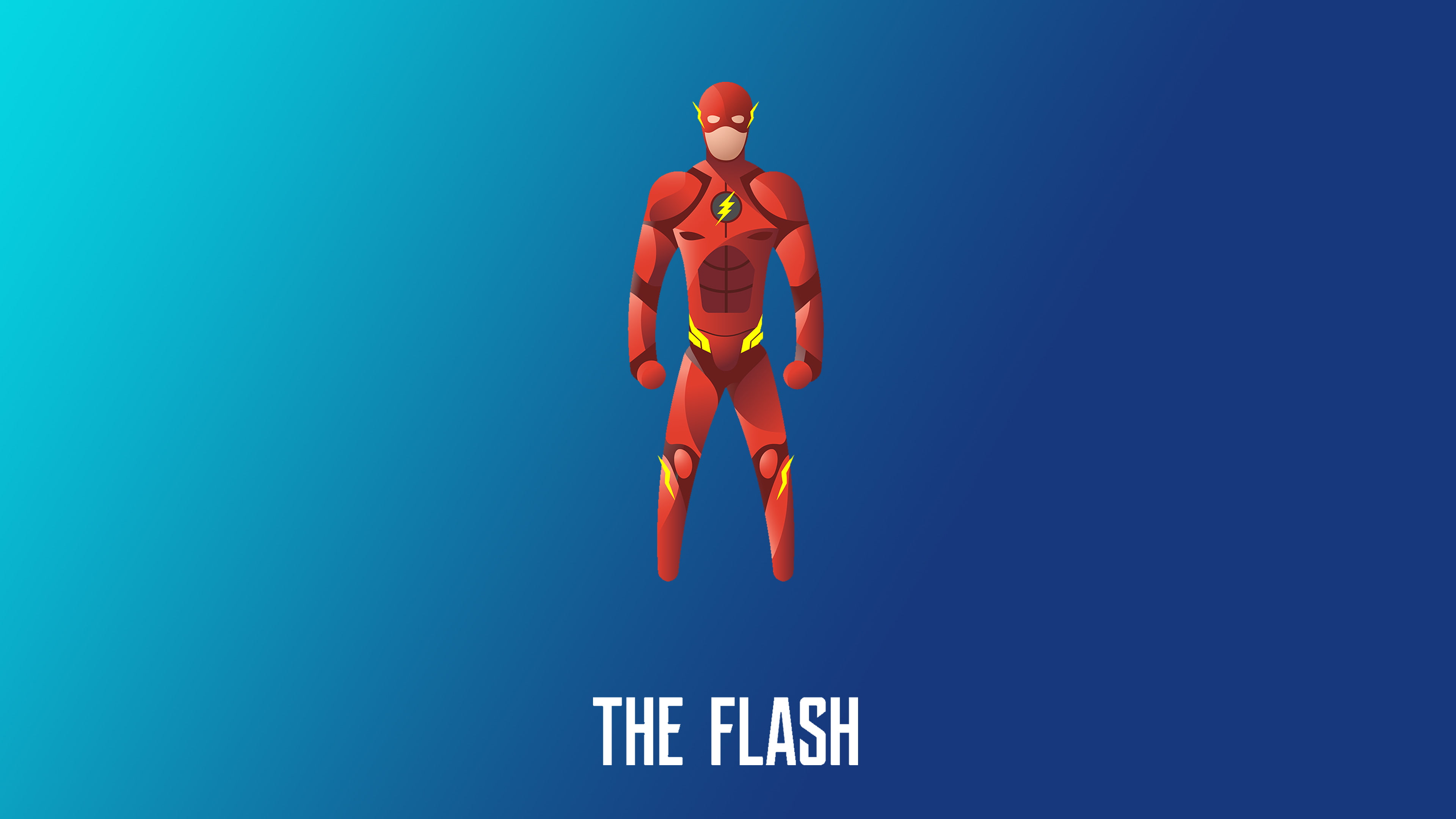 hd, digital art, minimalism, minimalist, superheroes, flash, 4K, 4k, illustration, behance, HD Wallpaper