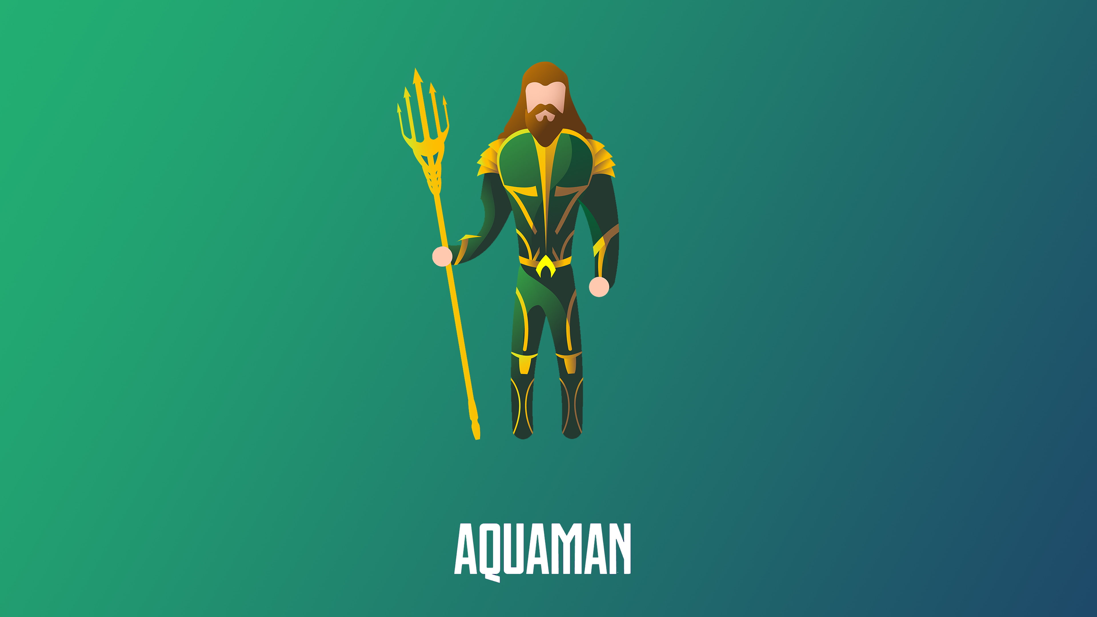 aquaman, digital art, 4k, behance, illustration, minimalism, minimalist, superheroes, hd, 4K, HD Wallpaper