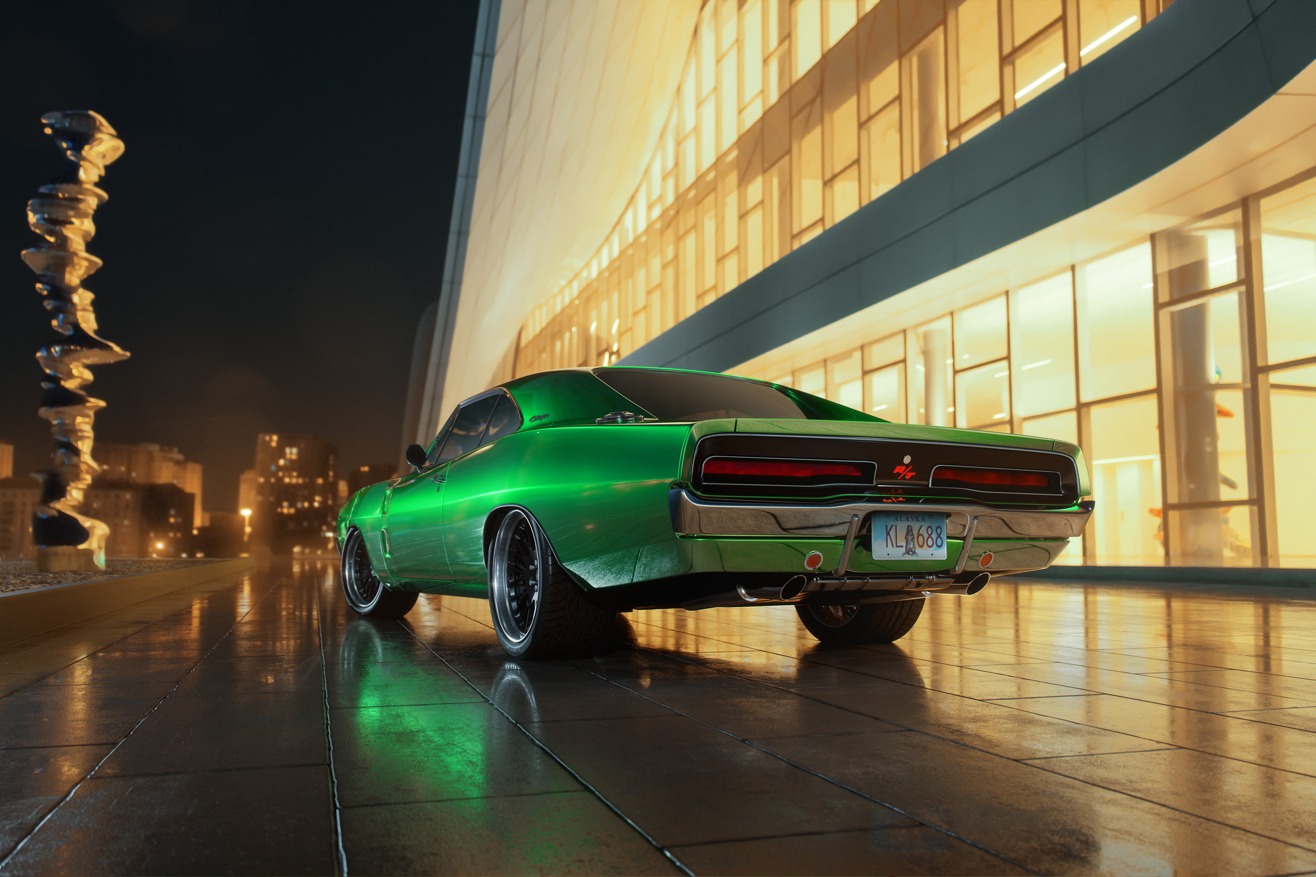 hd, cars, behance, dodge charger, 2K, HD Wallpaper