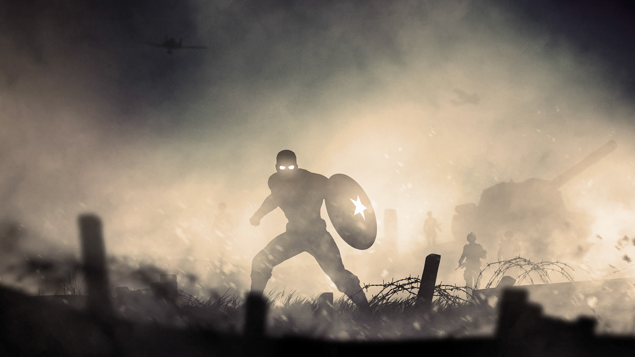 superheroes, illustration, captain america, digital art, hd, behance, 1080P, HD Wallpaper