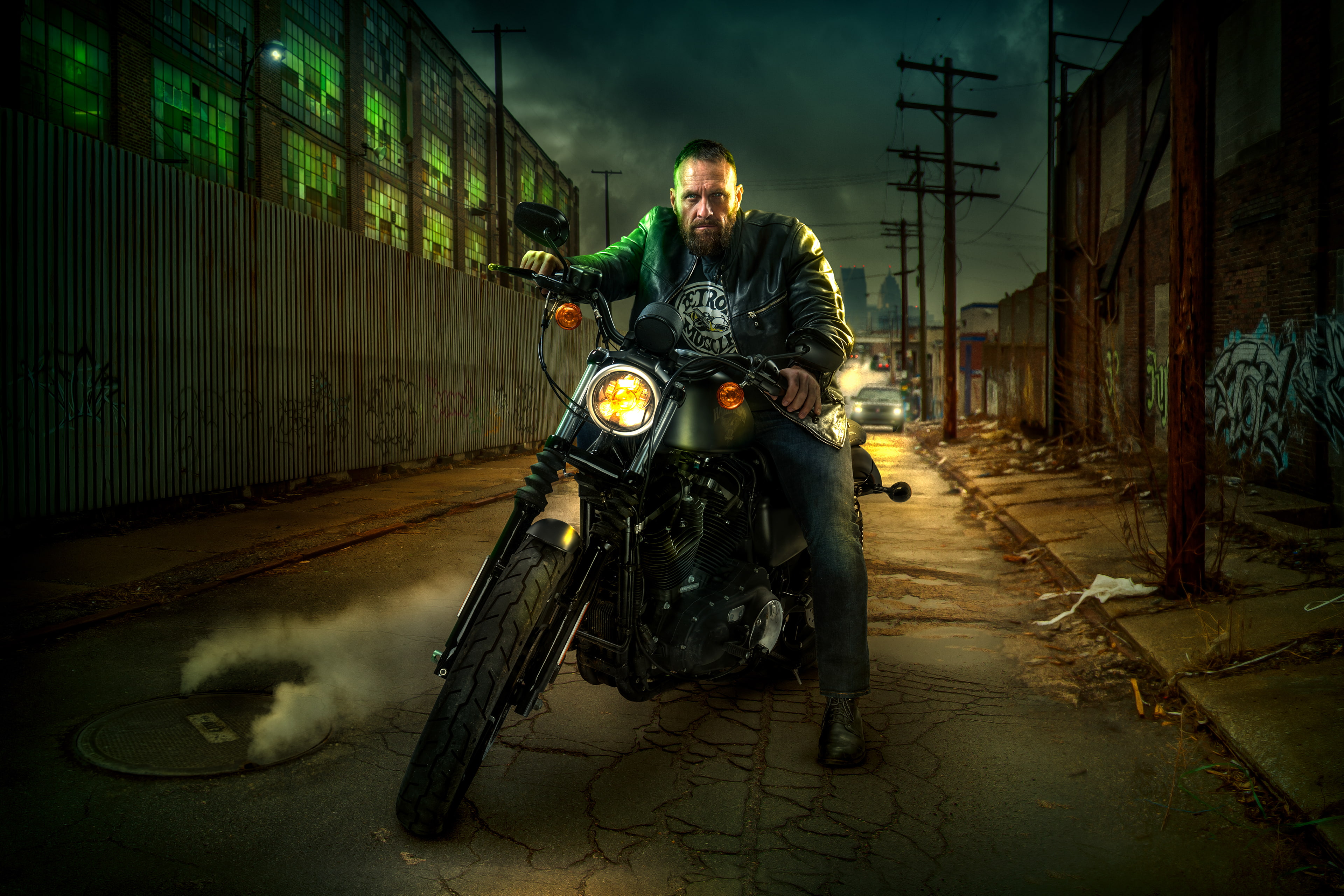 4k, bikes, 4K, hd, artwork, digital art, harley davidson, artist, behance, HD Wallpaper