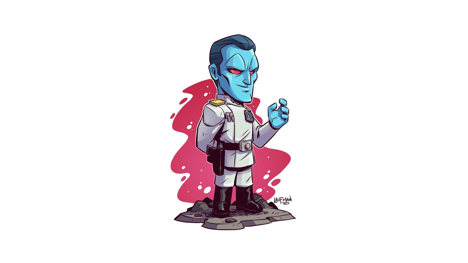 1080P, Star Wars, artwork, digital art, Derek Laufman, white background, simple background, HD Wallpaper