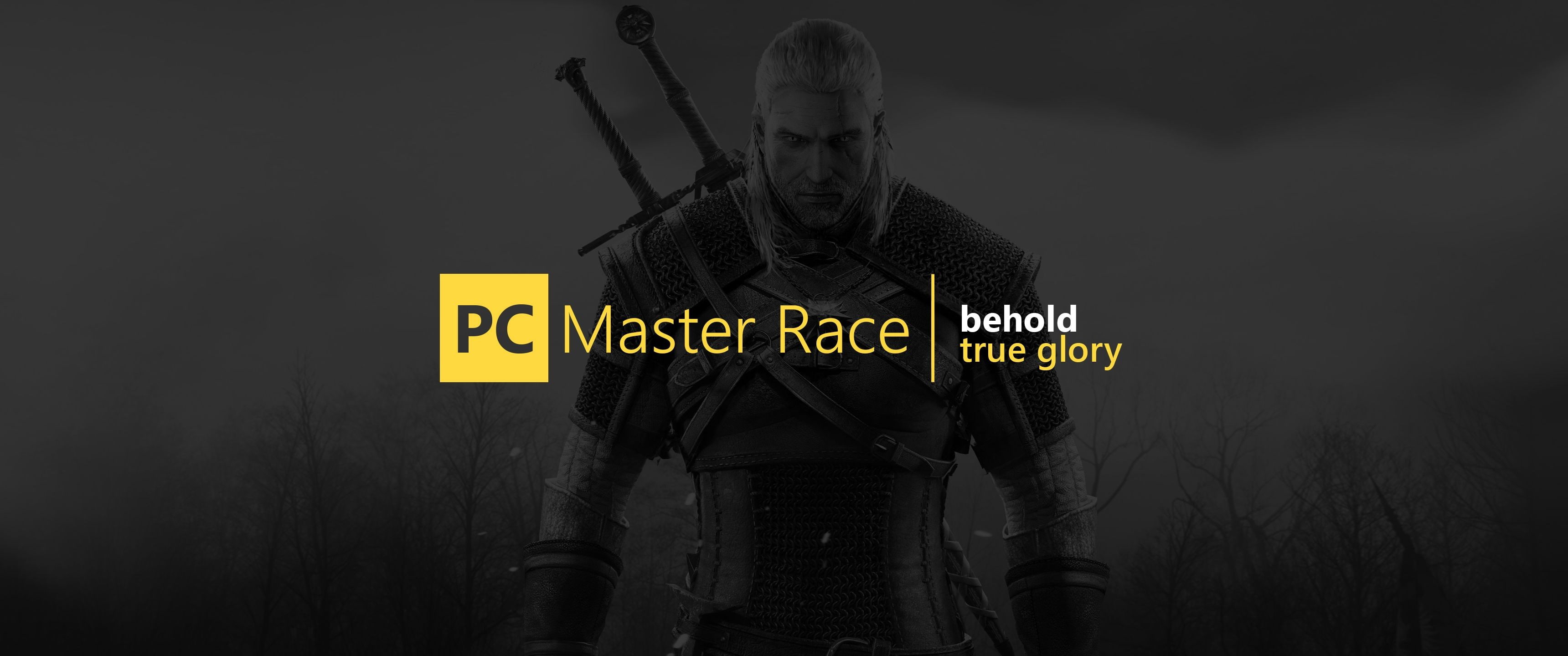 waist up, standing, The Witcher 3: Wild Hunt, one person, The Witcher, men, yellow, western script, aggression, gun, weapon, protection, safety, front view, HD Wallpaper
