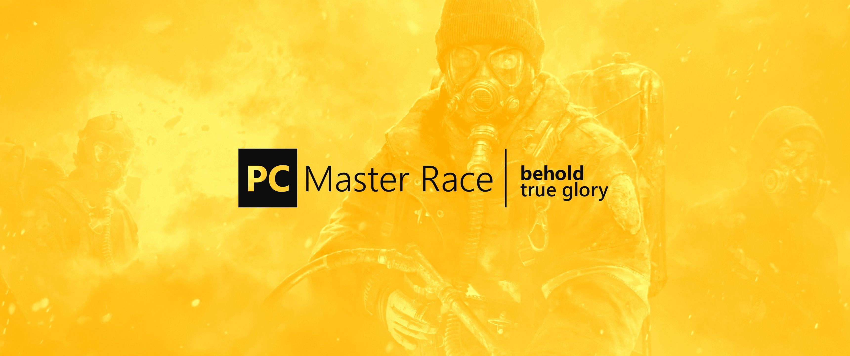 occupation, text, PC gaming, PC Master  Race, communication, sign, portrait, 2K, pollution, studio shot, adult, one person, men, warning sign, accidents and disasters, HD Wallpaper