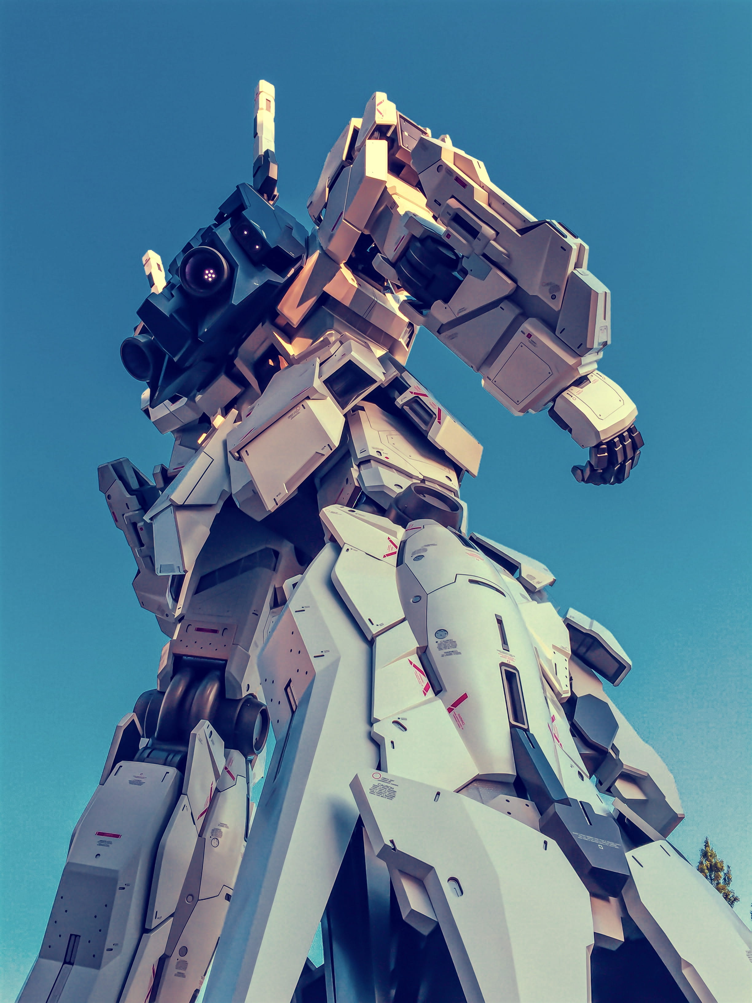 human representation, bot, technology, robot, low angle view, flying, creativity, outdoors, japan, nature, comics, built structure, tech, no people, Phone HD Wallpaper