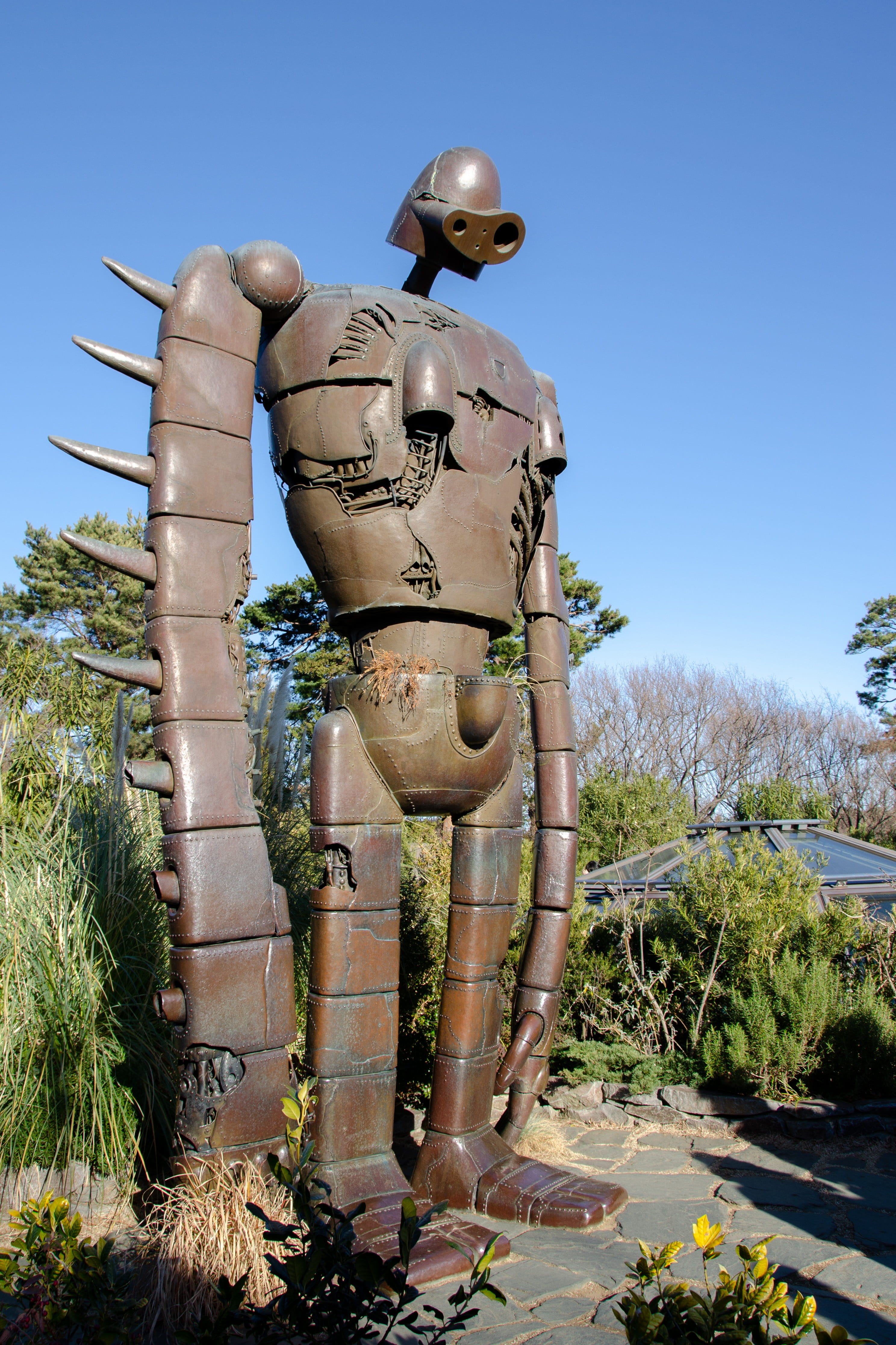 tokyo, sculpture, nature, anime, plant, no people, sky, male likeness, human representation, life-size, copper plate, figure, tree, architecture, outdoors, Phone HD Wallpaper