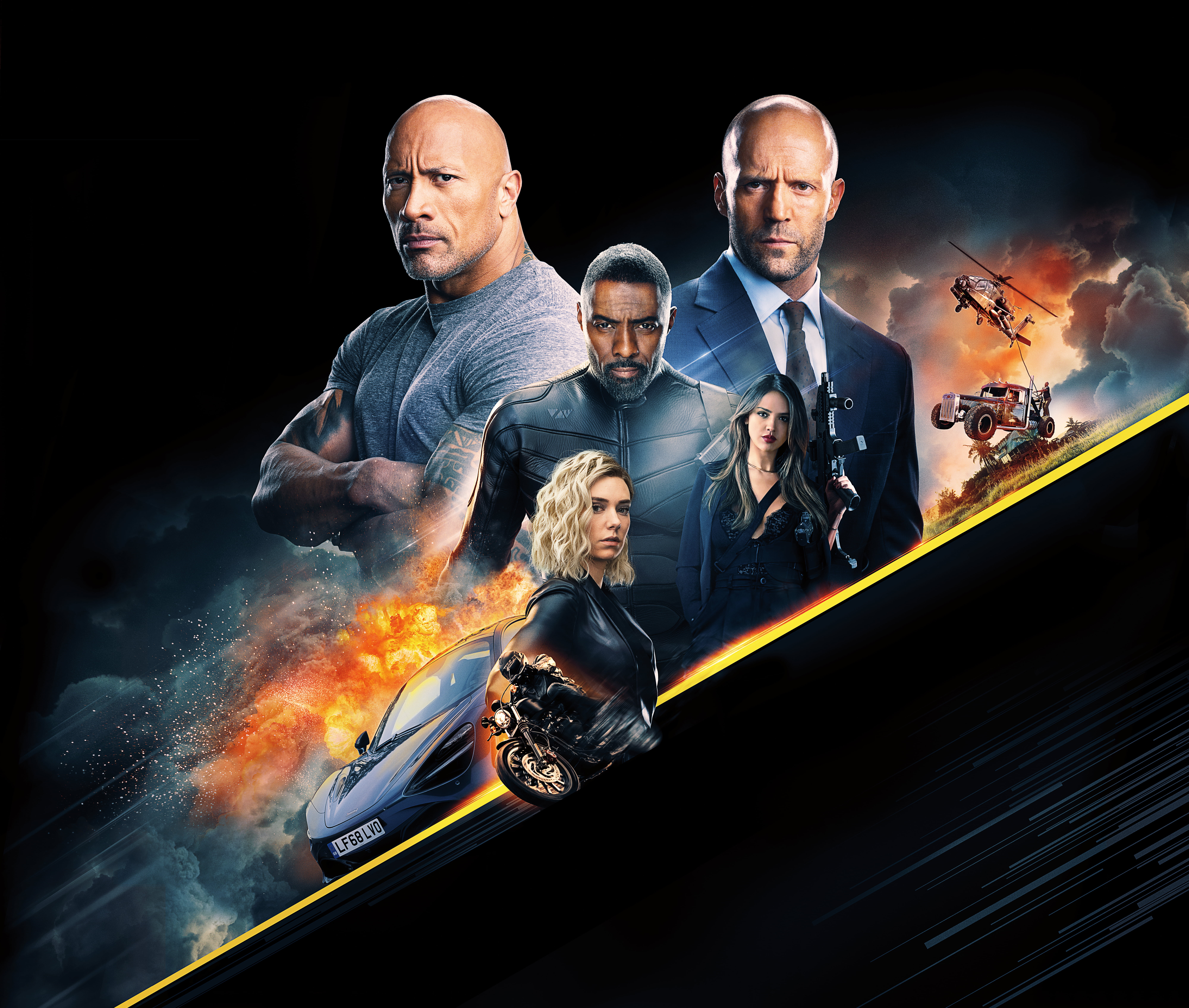 Vanessa Kirby, Fast and Furious Presents: Hobbs and Shaw, Madame M (Fast and Furious), Jason Statham, Eiza Gonzalez, Luke Hobbs, Brixton Lore, Hattie Shaw, HD Wallpaper