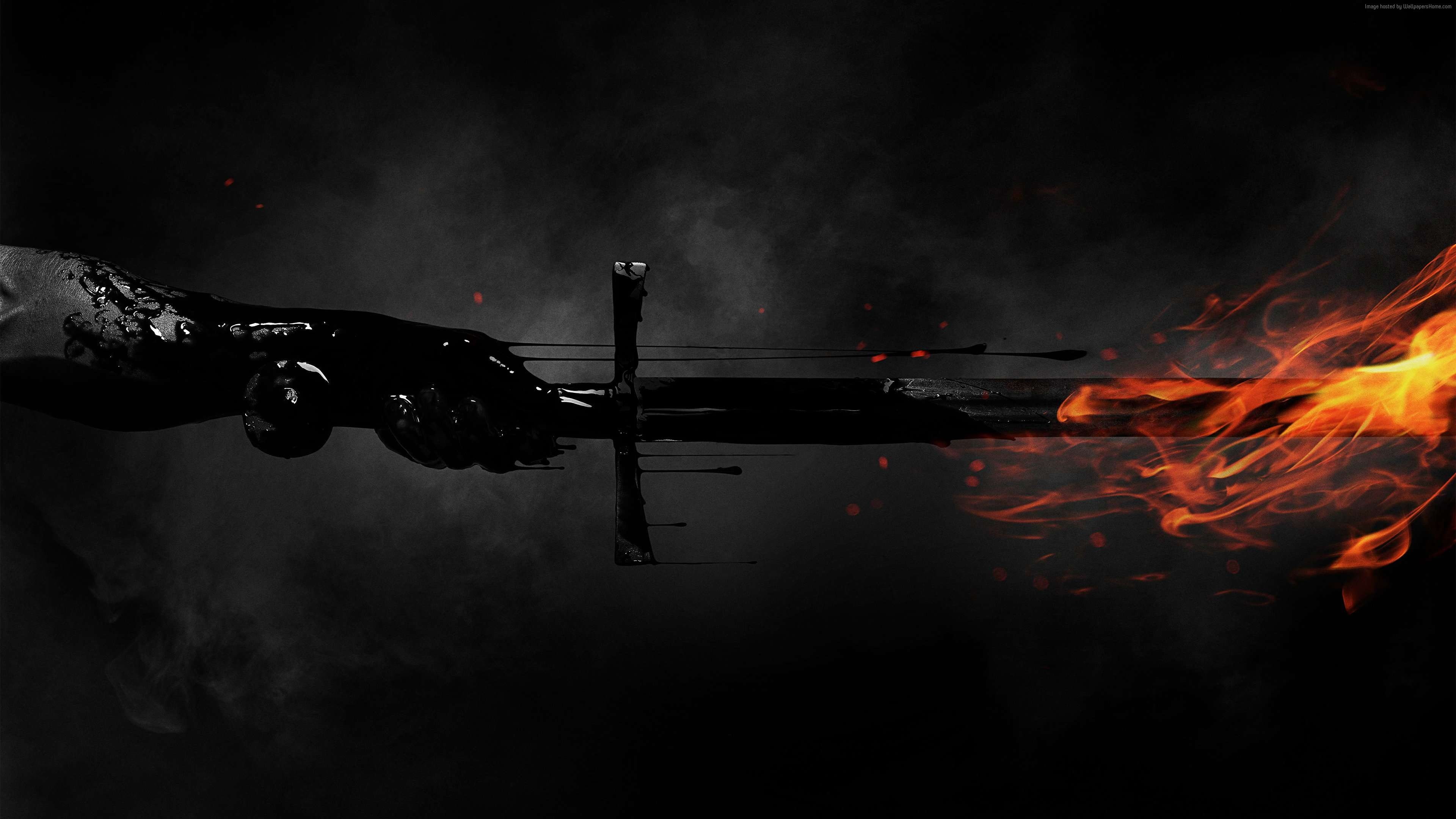 transportation, fire, communication, no people, nature, 4K, night, air vehicle, warning sign, outdoors, dark, smoke - physical structure, flying, motion, HD Wallpaper