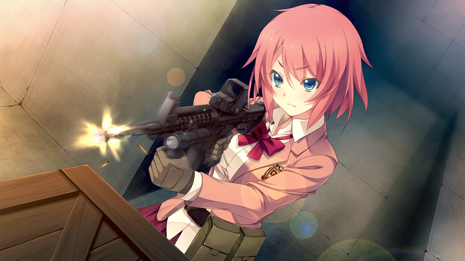 anime, anime girls, nature, females, night, child, adventure, childhood, fantasy, cyborg, hairstyle, Kanzaki Sayaka, one person, Innocent Bullet, robot, HD Wallpaper