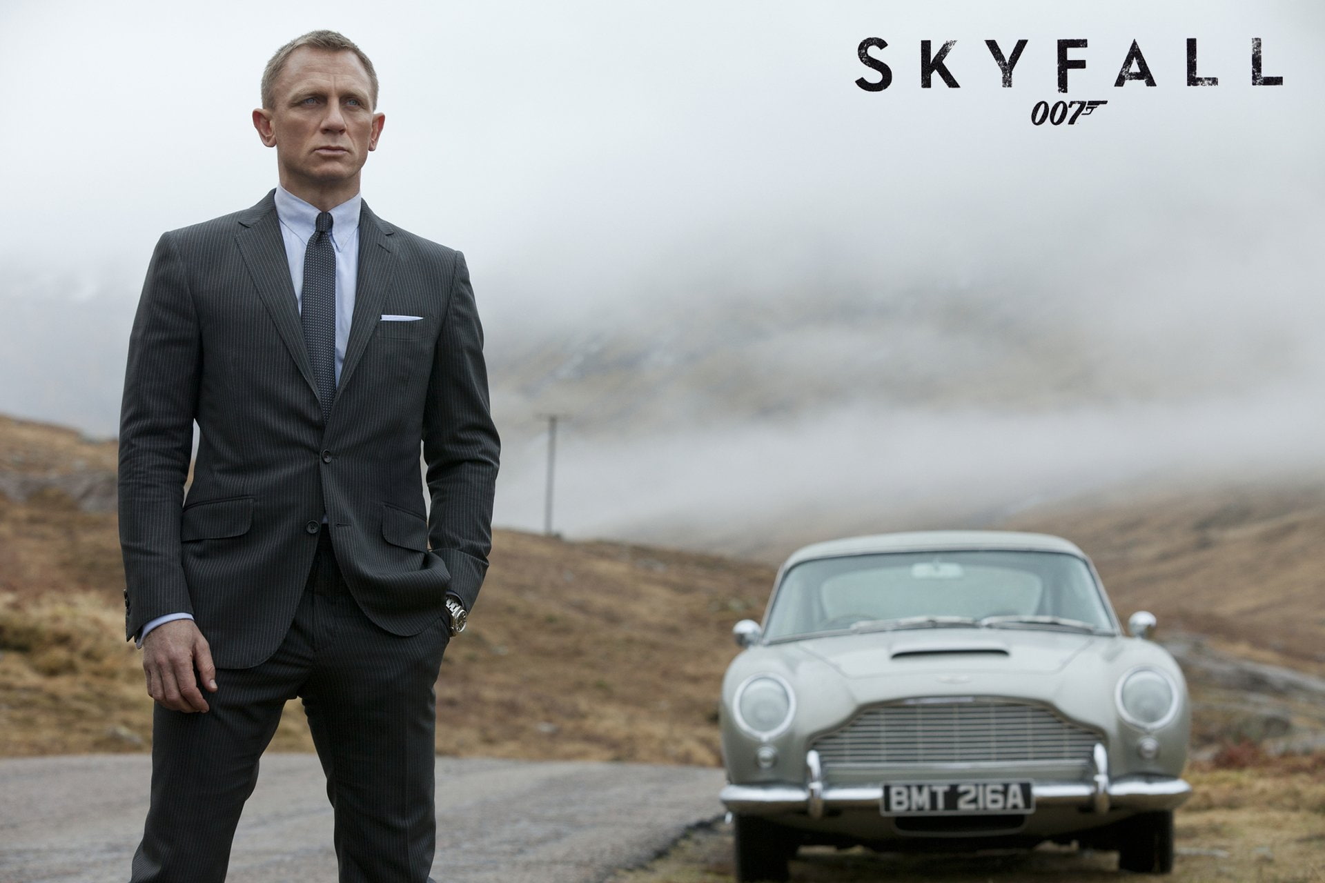 1080P, Skyfall, mid adult, Daniel Craig, transportation, standing, one person, day, contemplation, James Bond, adult, mode of transportation, front view, HD Wallpaper