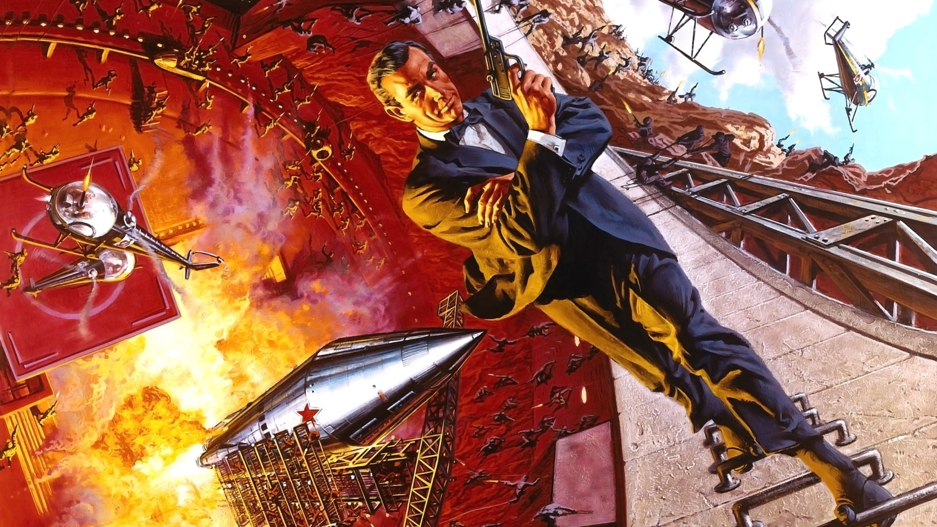 1080P, sean, man, rocket, connery, james, bond, agent, 007, HD Wallpaper
