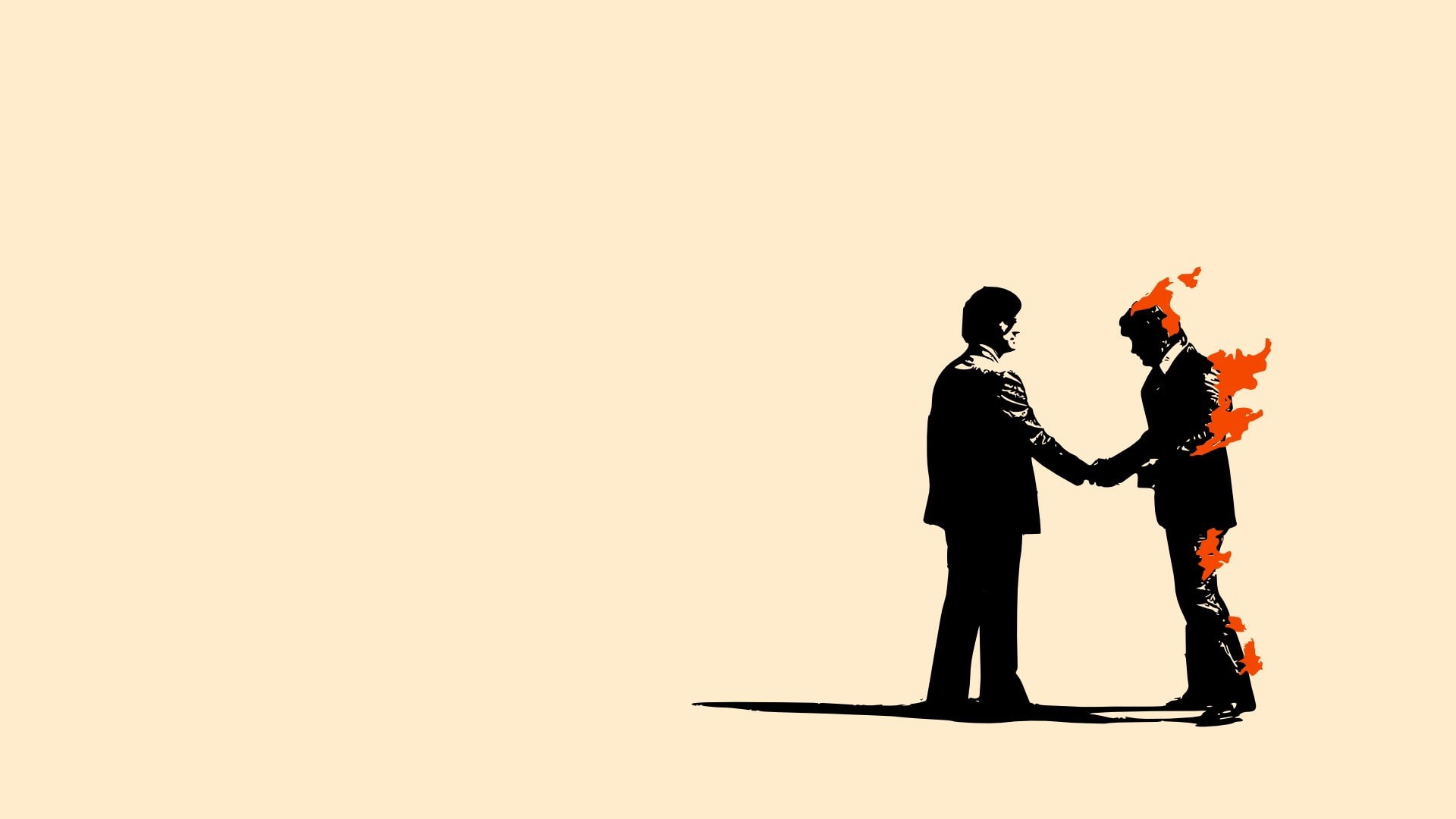 1080P, minimalism, Pink Floyd, Simple Background, Wish you were here, HD Wallpaper
