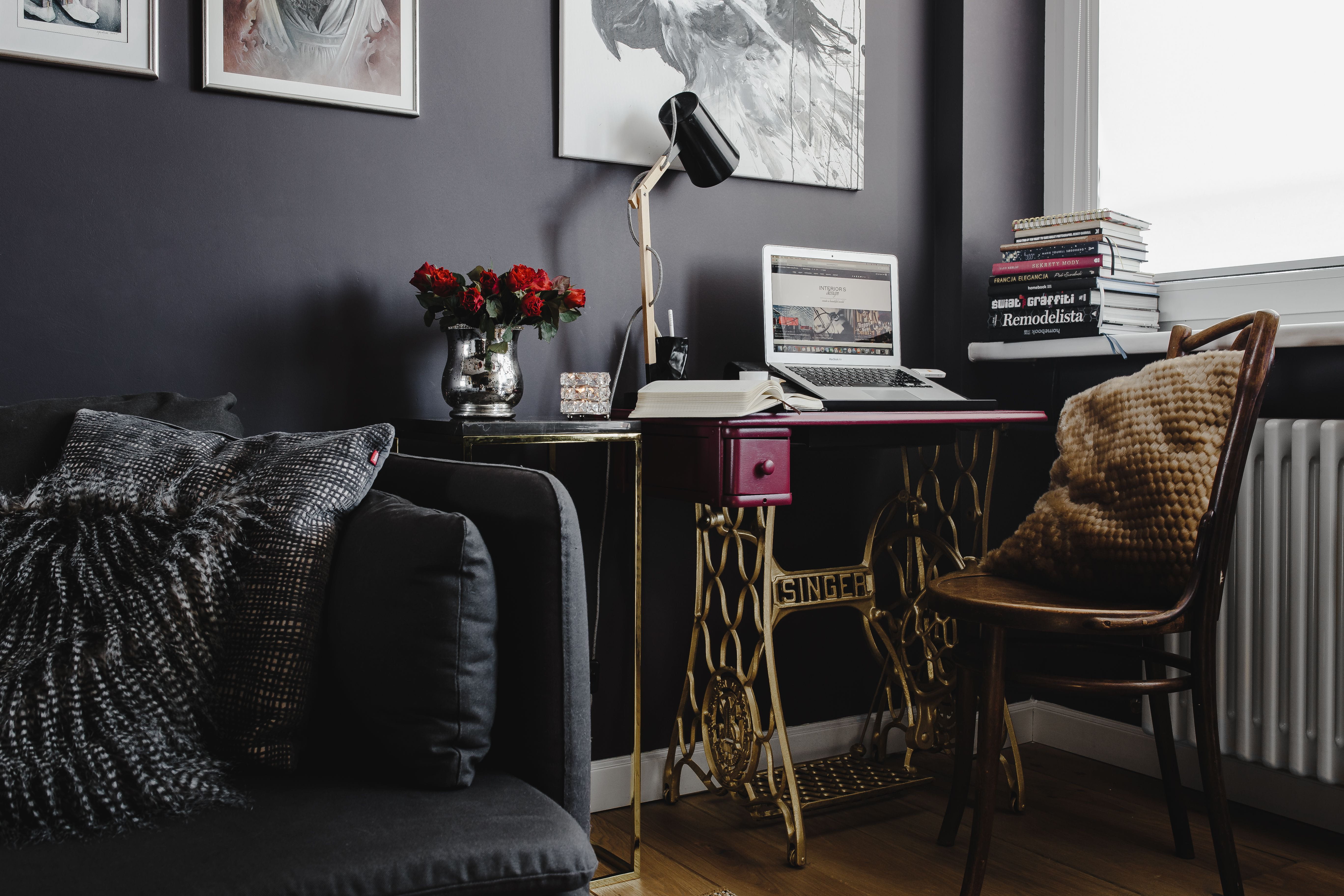 day, stylish, furniture, desk, armchair, female, pillow, workspace, home Interior, home showcase interior, decor, absence, indoors, femine, decoration, HD Wallpaper