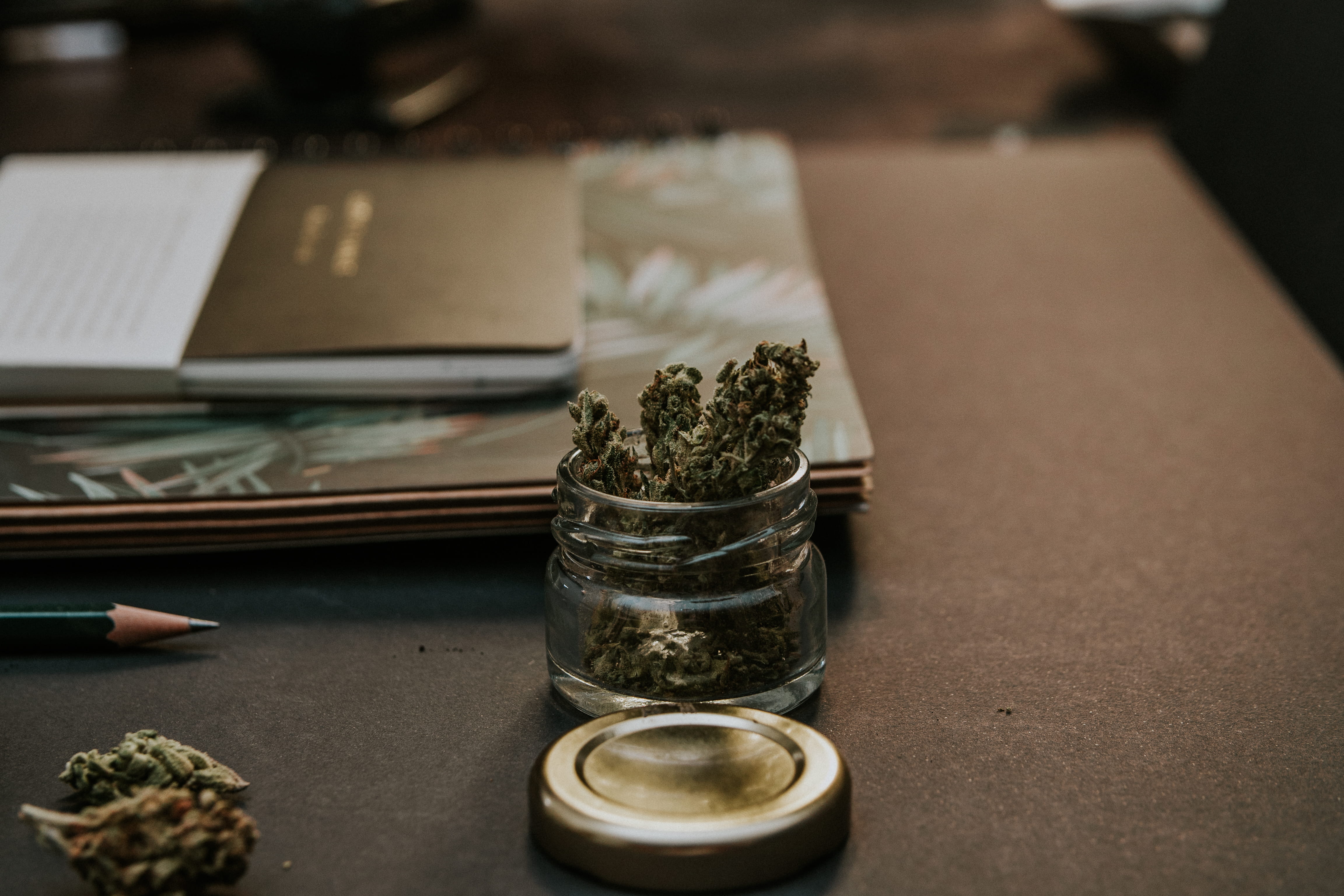 food, no people, close-up, herbal, close, recreational drug, glass container, blur, dried, healthcare and medicine, herb, food and drink, marijuana, jar, HD Wallpaper