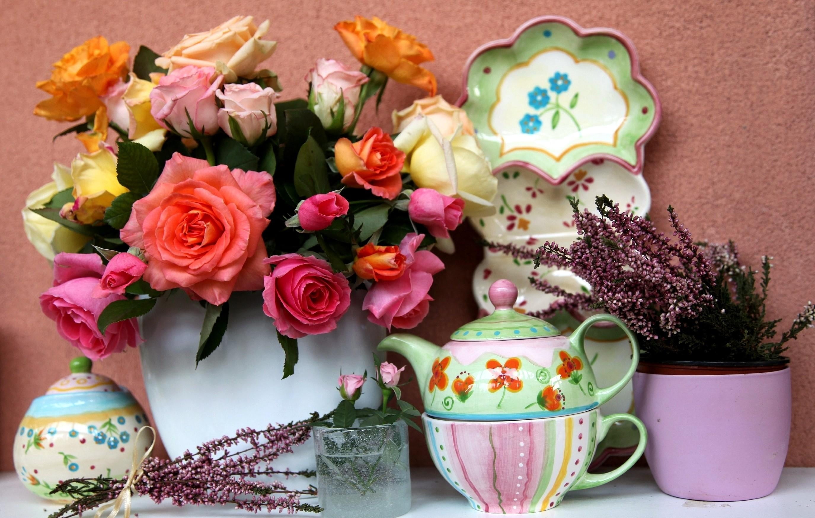 pottery, ornate, pattern, vulnerability, old-fashioned, pink Color, retro Styled, fragility, vase, close-up, flower arrangement, floral pattern, decoration, HD Wallpaper