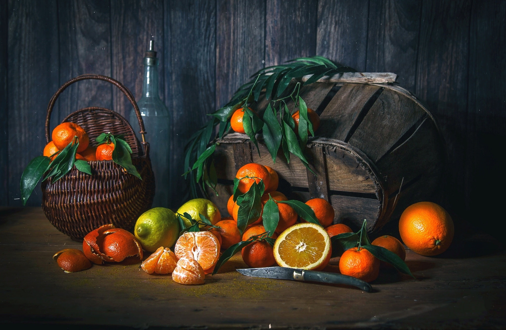 vegetable, container, orange color, table, orange (fruit), orange - fruit, jar, food and drink, nature, rustic, 1080P, freshness, healthy eating, food, HD Wallpaper