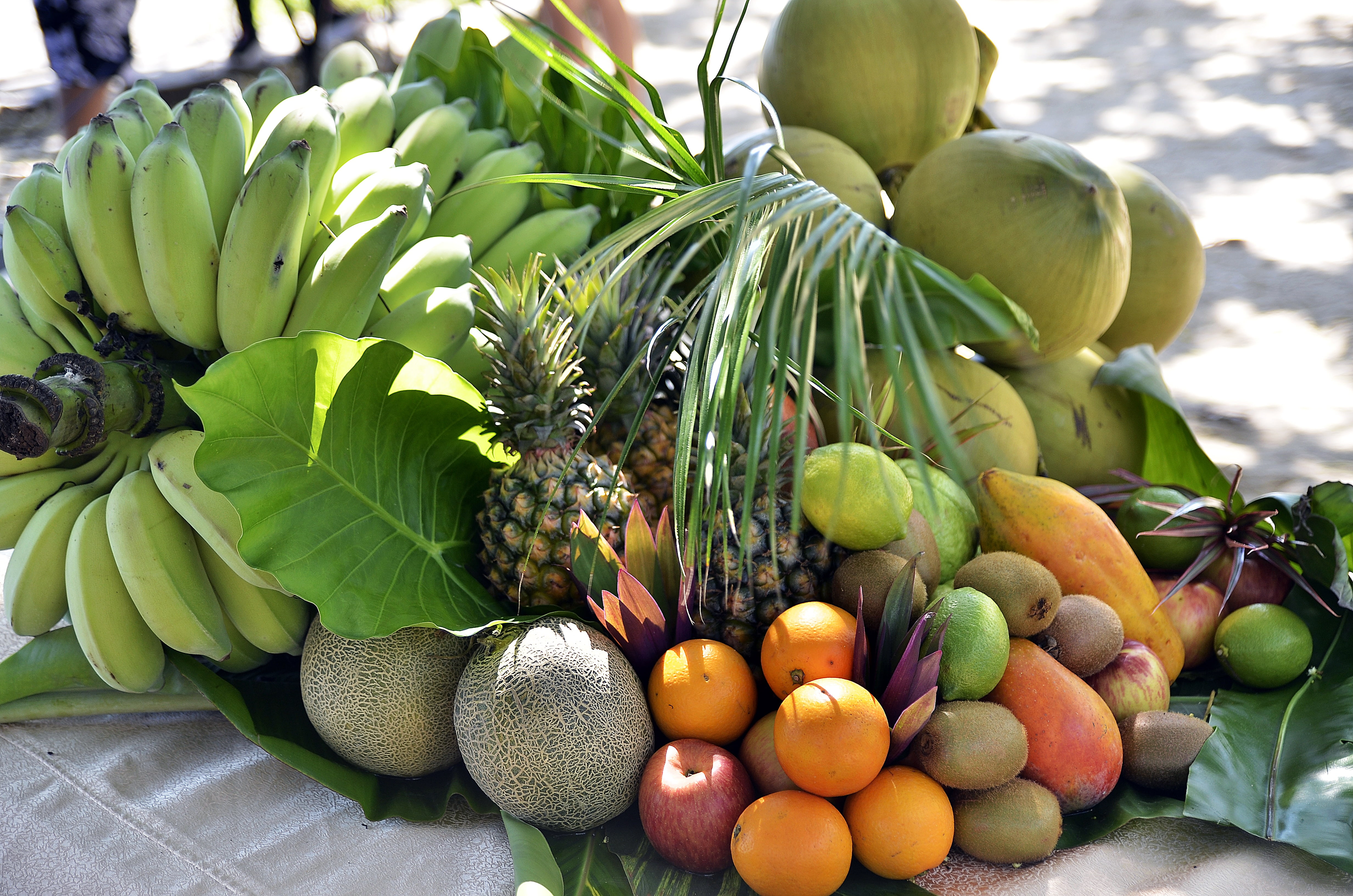 4K, orange, banana, close-up, vegetables, tropical fruit, large group of objects, fruit, vitamin, freshness, variety, no people, day, exotic, choice, natural, HD Wallpaper