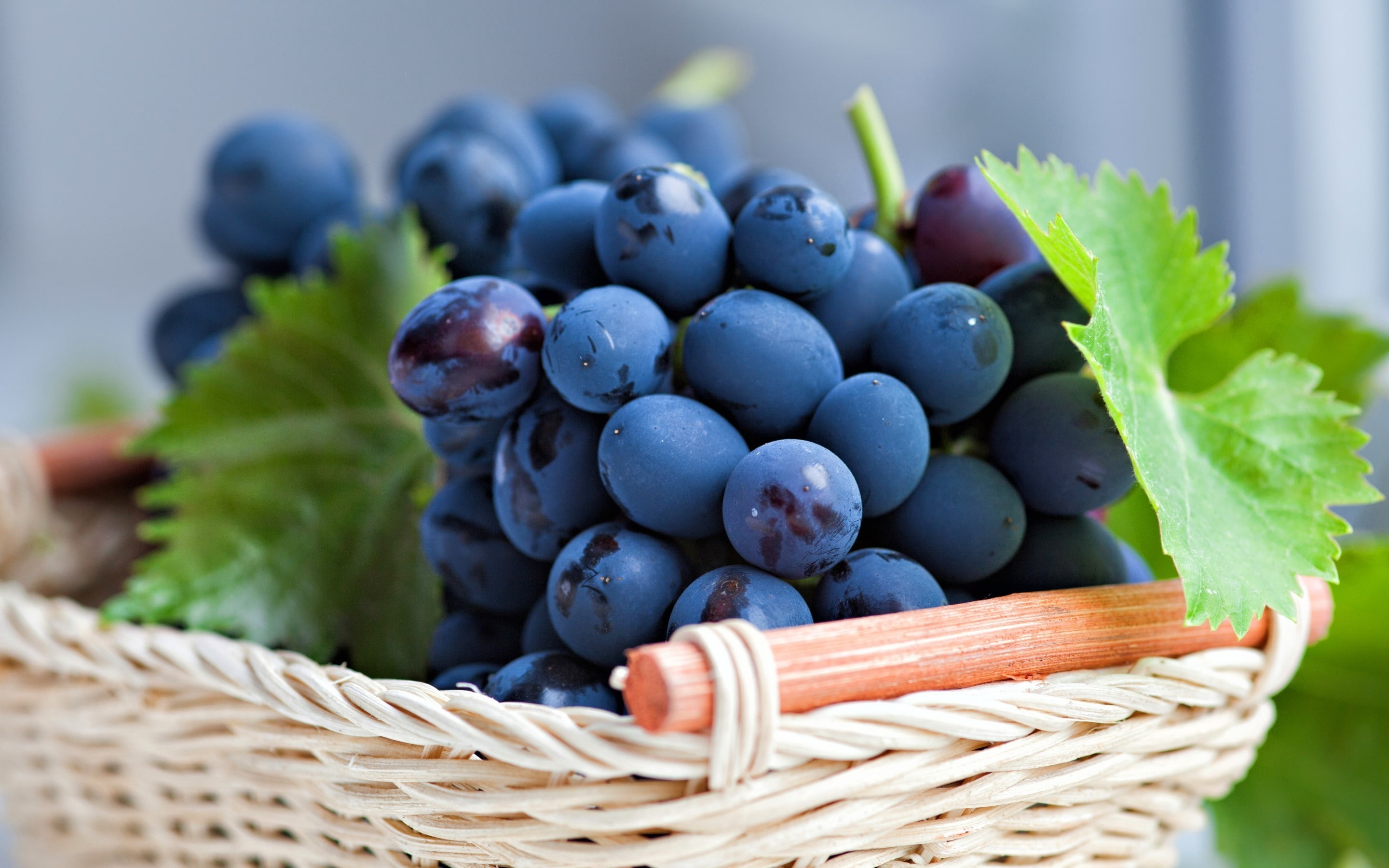 2K, basket, fruits, grapes, HD Wallpaper