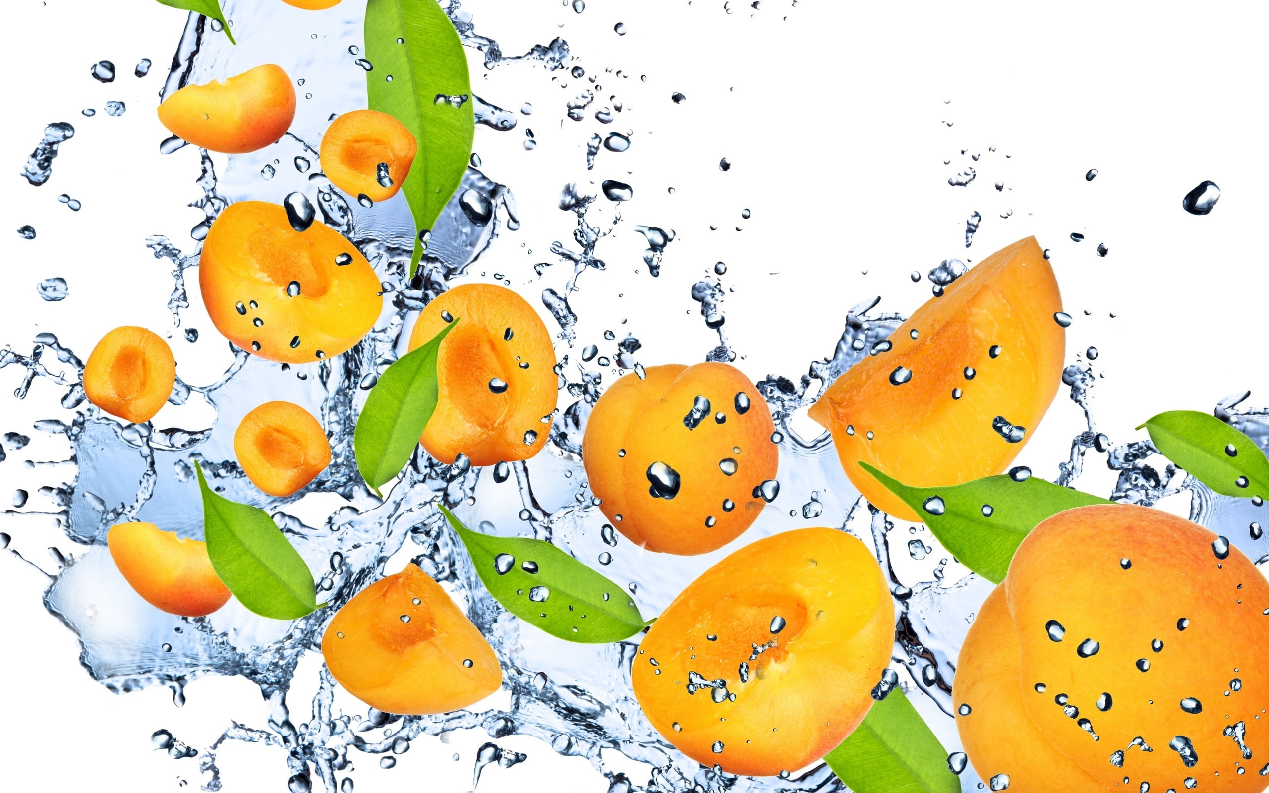 studio shot, drop, slice, falling, motion, yellow, drink, 2K, spray, food And Drink, citrus Fruit, multi colored, orange color, shape, water, still life, HD Wallpaper