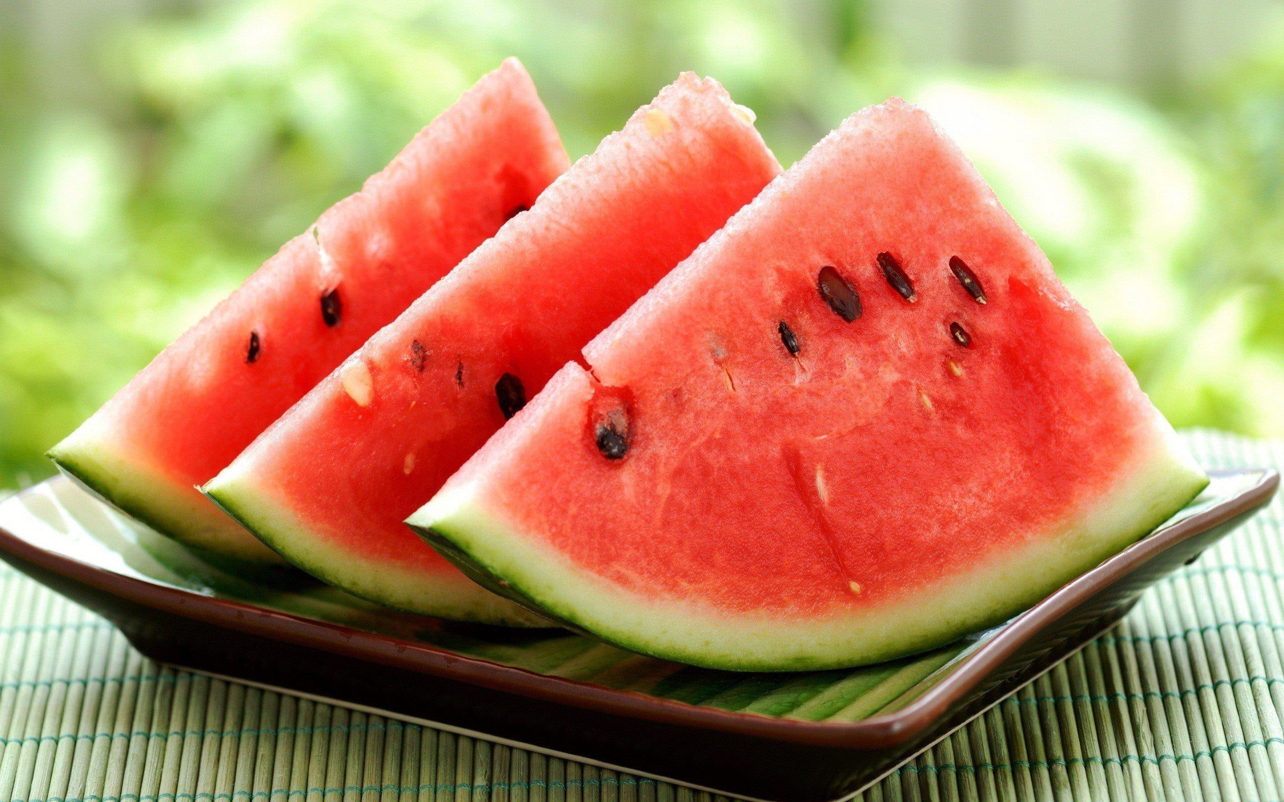 slices, pictures, background, watermelons, 2K, fruits, HD Wallpaper