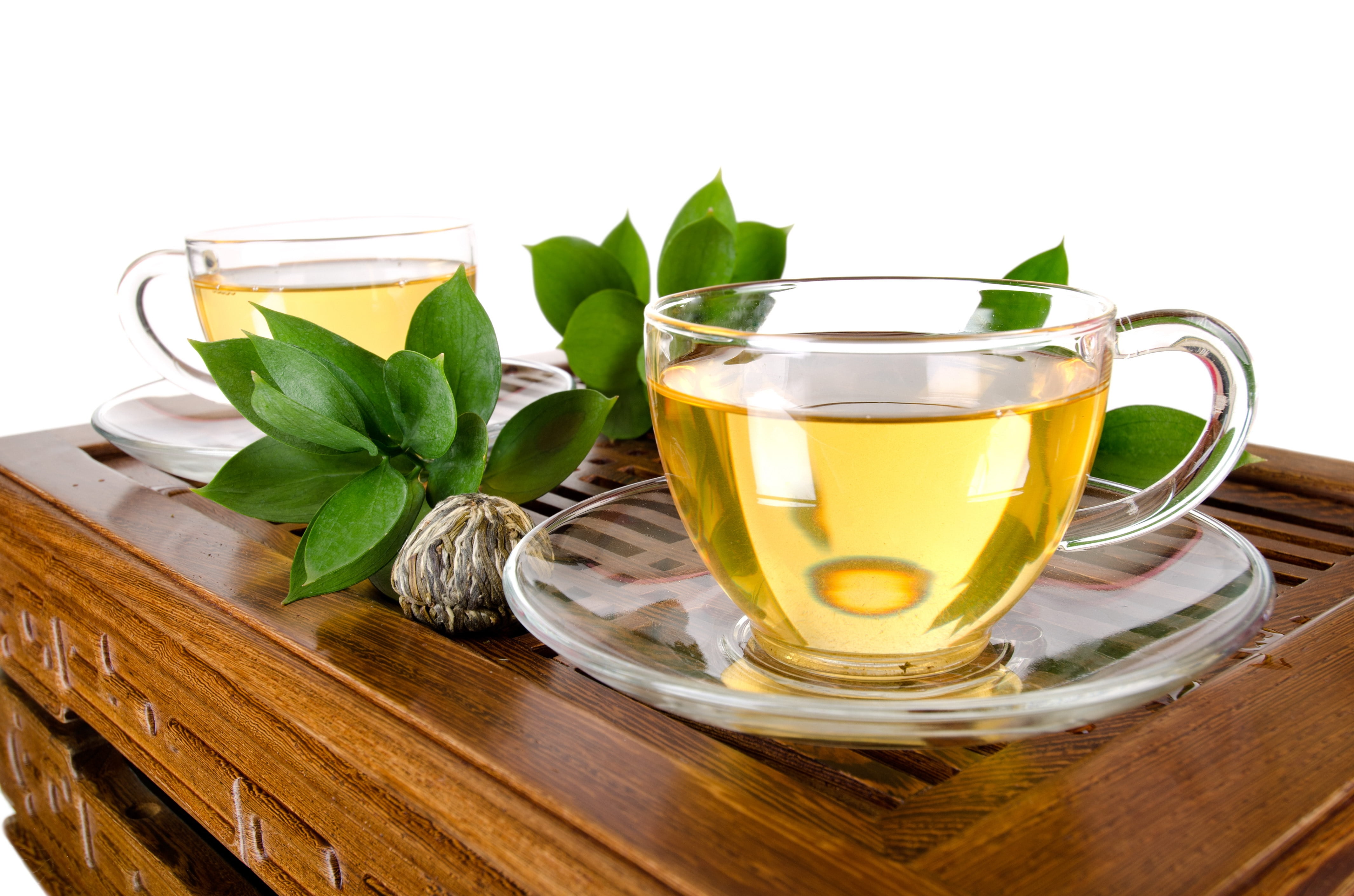 isolated, heat - Temperature, white background, leaf, yellow, mug, saucer, glass, table, no People, wood - Material, herbal tea, lemon, close-up, fruit, HD Wallpaper