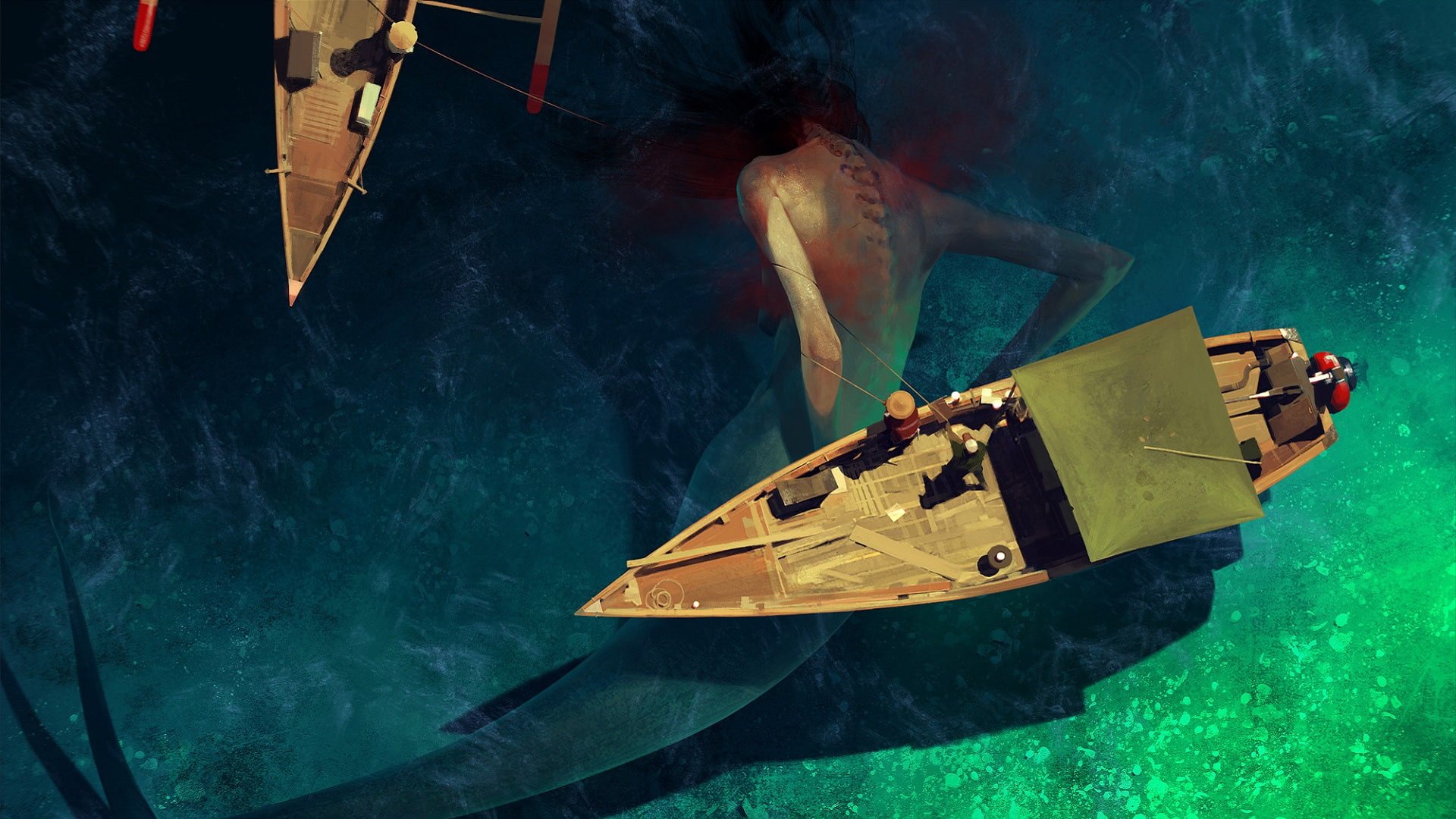 blood, men, adventure, hunting, underwater, nautical vessel, lifestyles, sea, skill, undersea, sport, outdoors, mermaids, spine, smoke - physical structure, HD Wallpaper