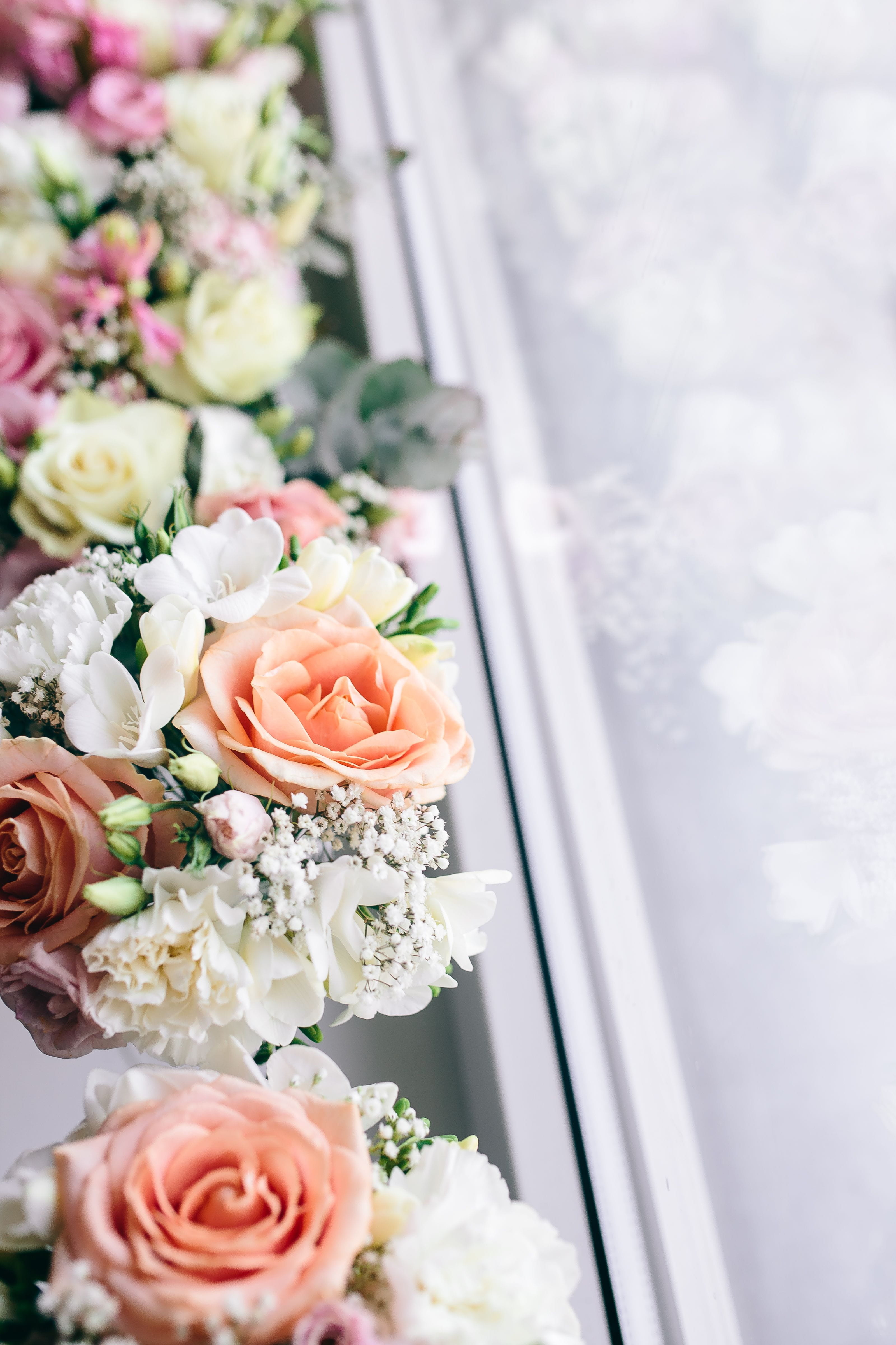 4K, feminine, colored, womanly, bunch of flowers, bouquet, event, beauty in nature, multi, wedding, flower arrangement, flora, arrangement, flowering plant, Phone HD Wallpaper