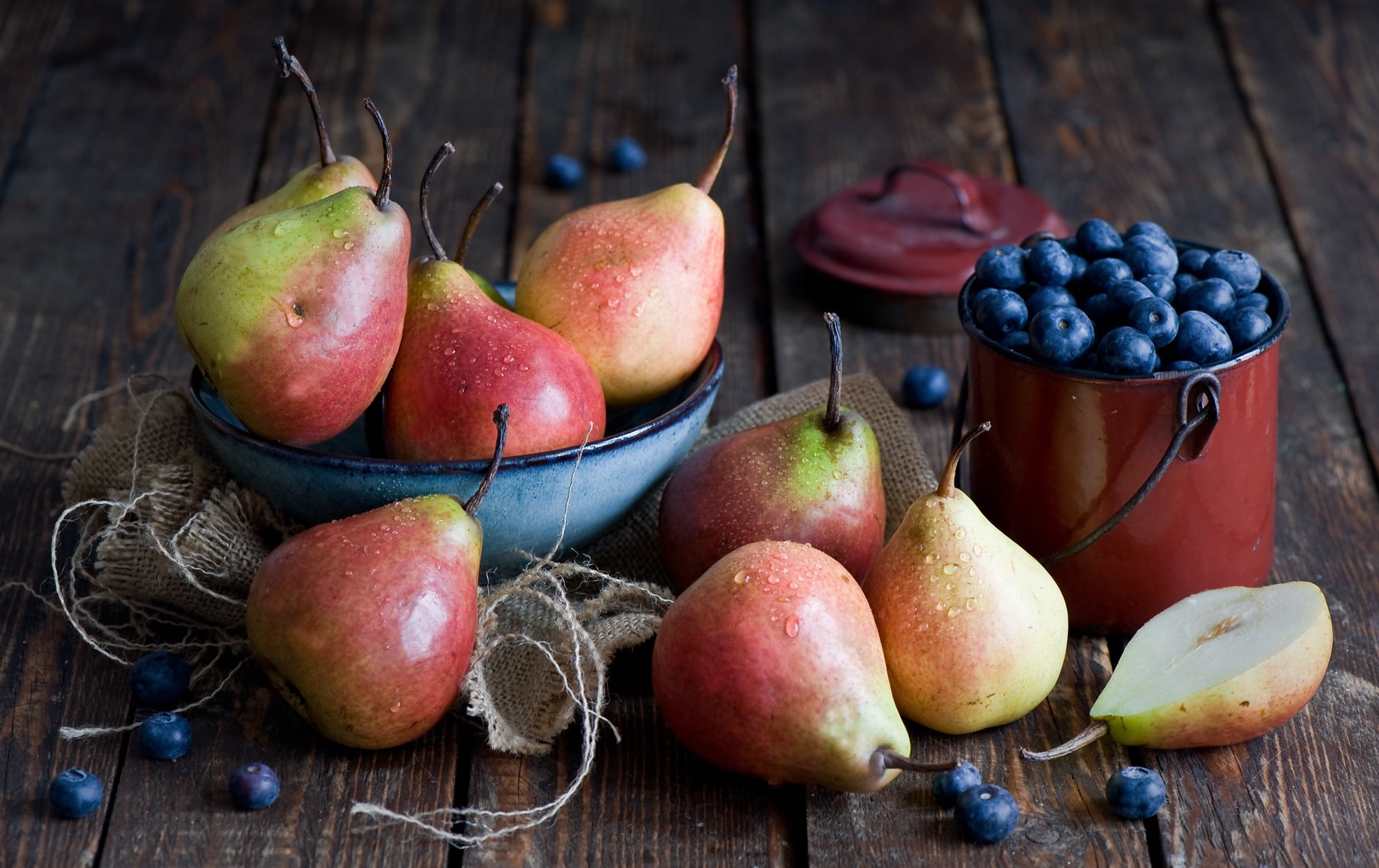 ripe, berries, jute, indoors, bowl, food, no people, table knife, still life, 1080P, food and drink, table, choice, large group of objects, fruits, plant part, HD Wallpaper