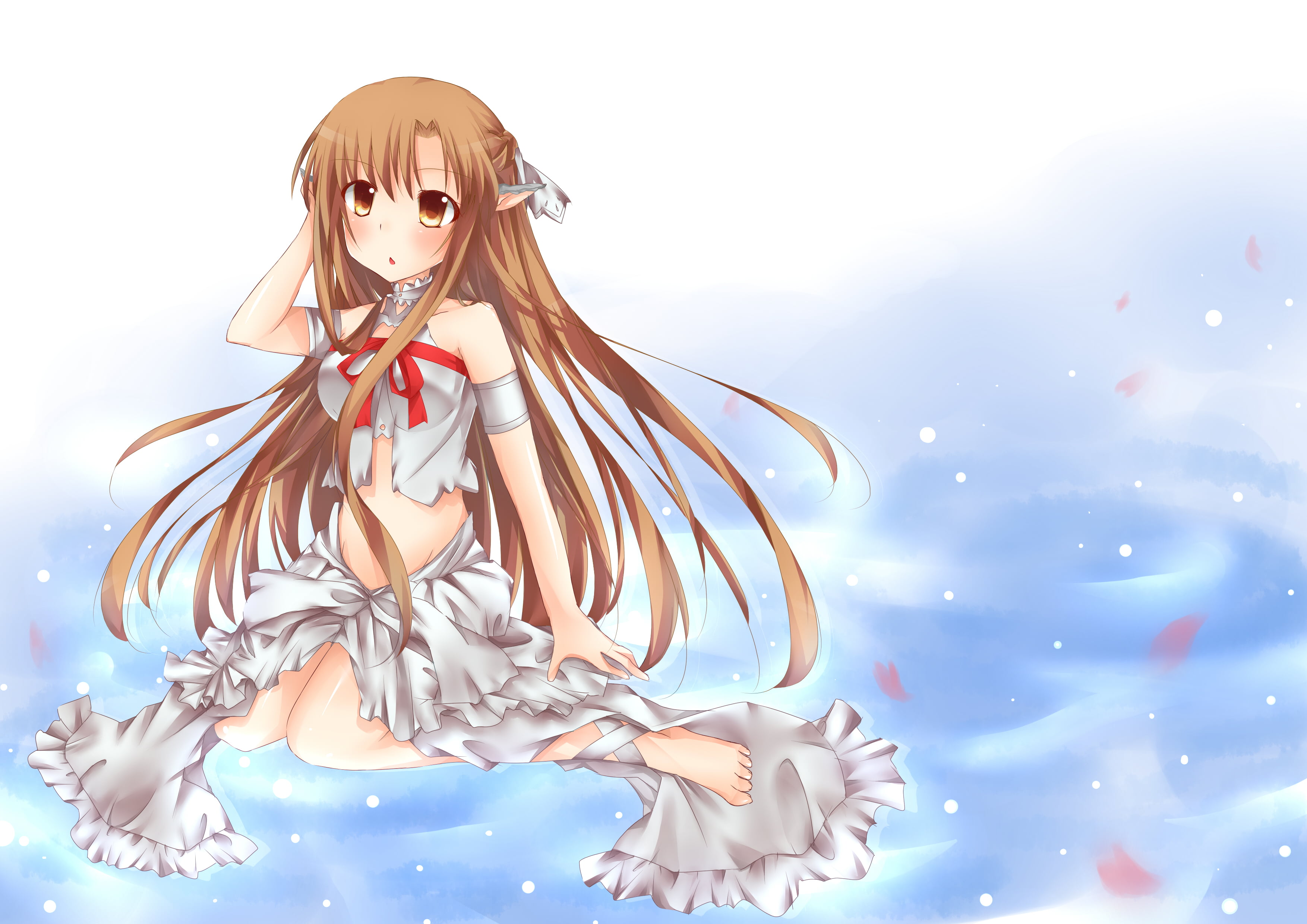 human representation, close-up, computer Graphic, sao, winter, backgrounds, digital, sculpture, focus on foreground, sword art online, fantasy, 2K, representation, HD Wallpaper