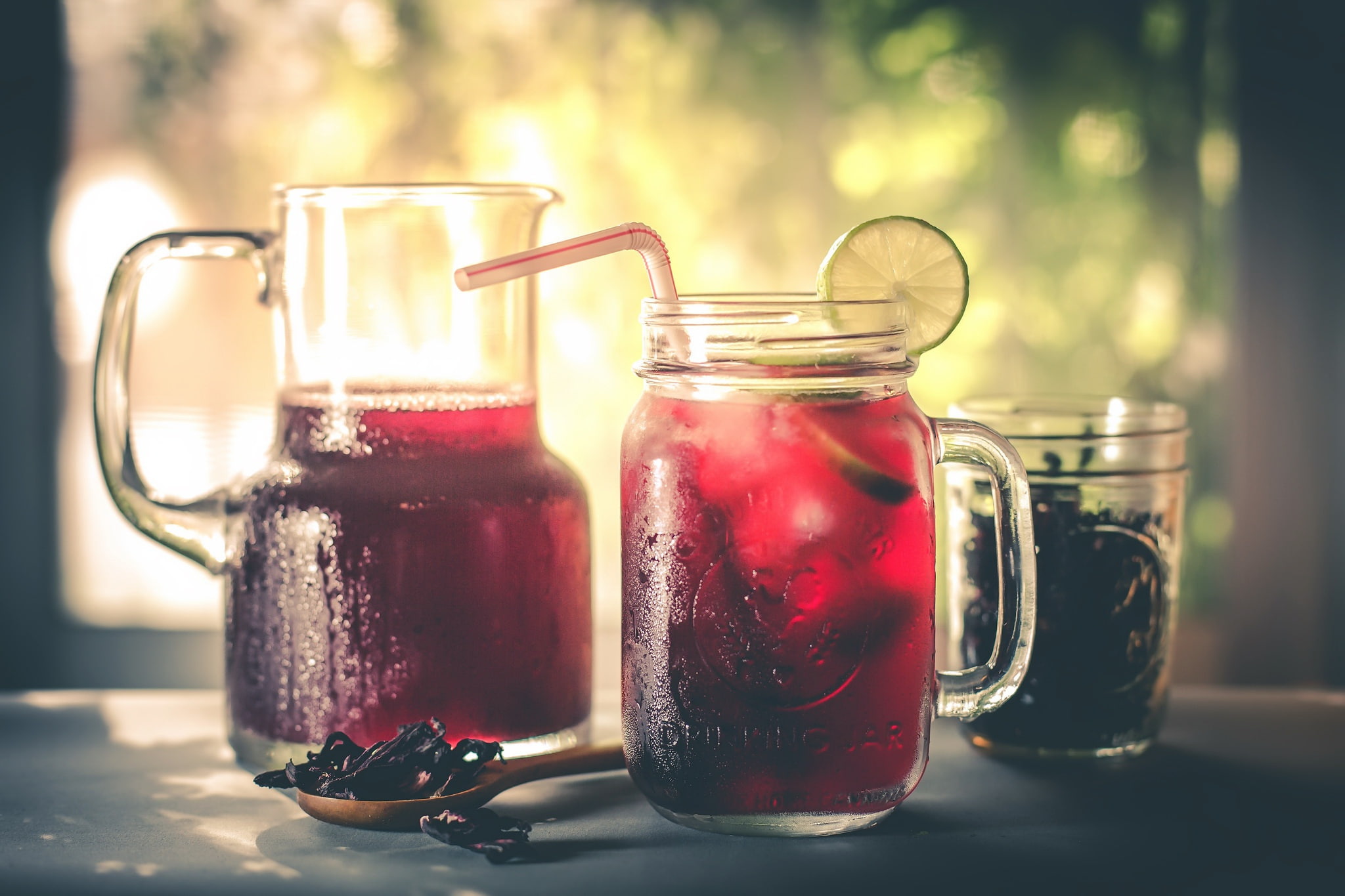 glass jar, glass, healthy eating, fruit, table, pitcher - jug, food, container, still life, no people, food and drink, wellbeing, freshness, drinking glass, HD Wallpaper